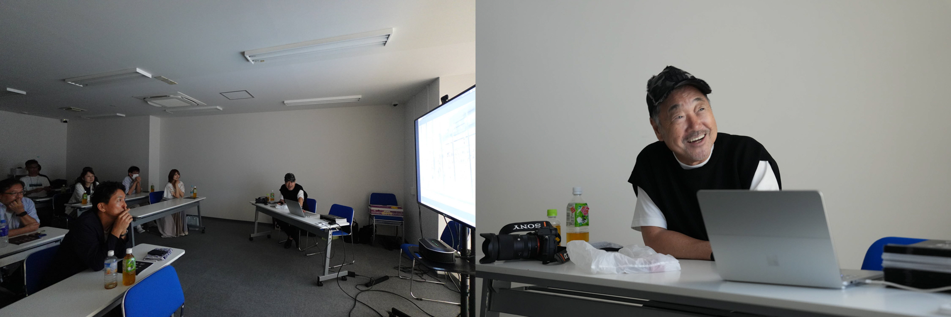 モデルの凪海ちゃんも一緒に講評会、参加者にはベストショット数点を提出いただいている