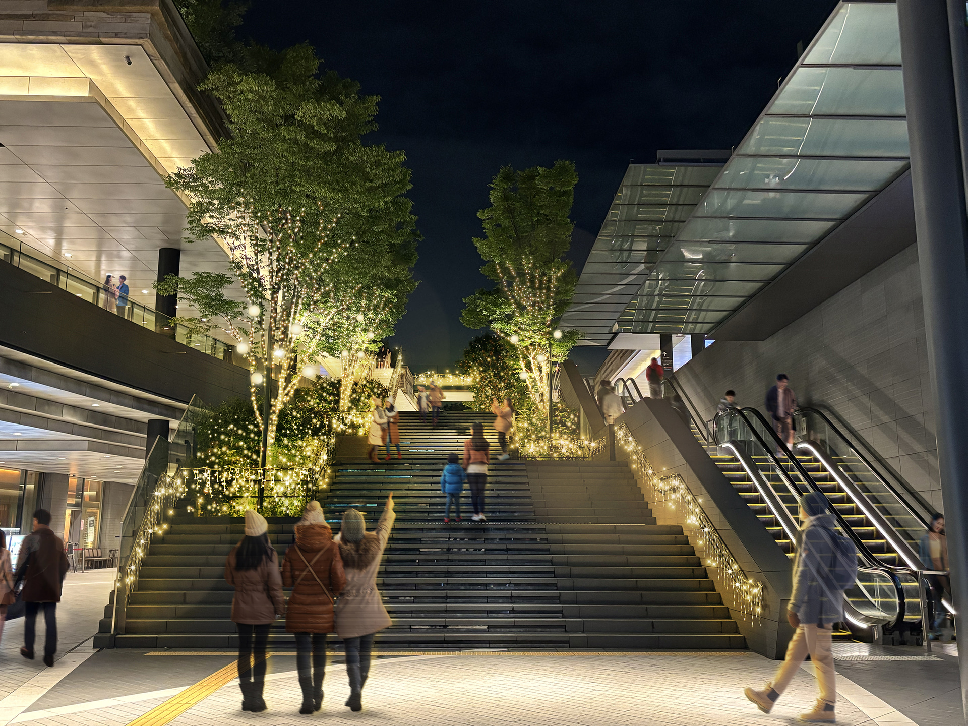 大階段 イルミネーション