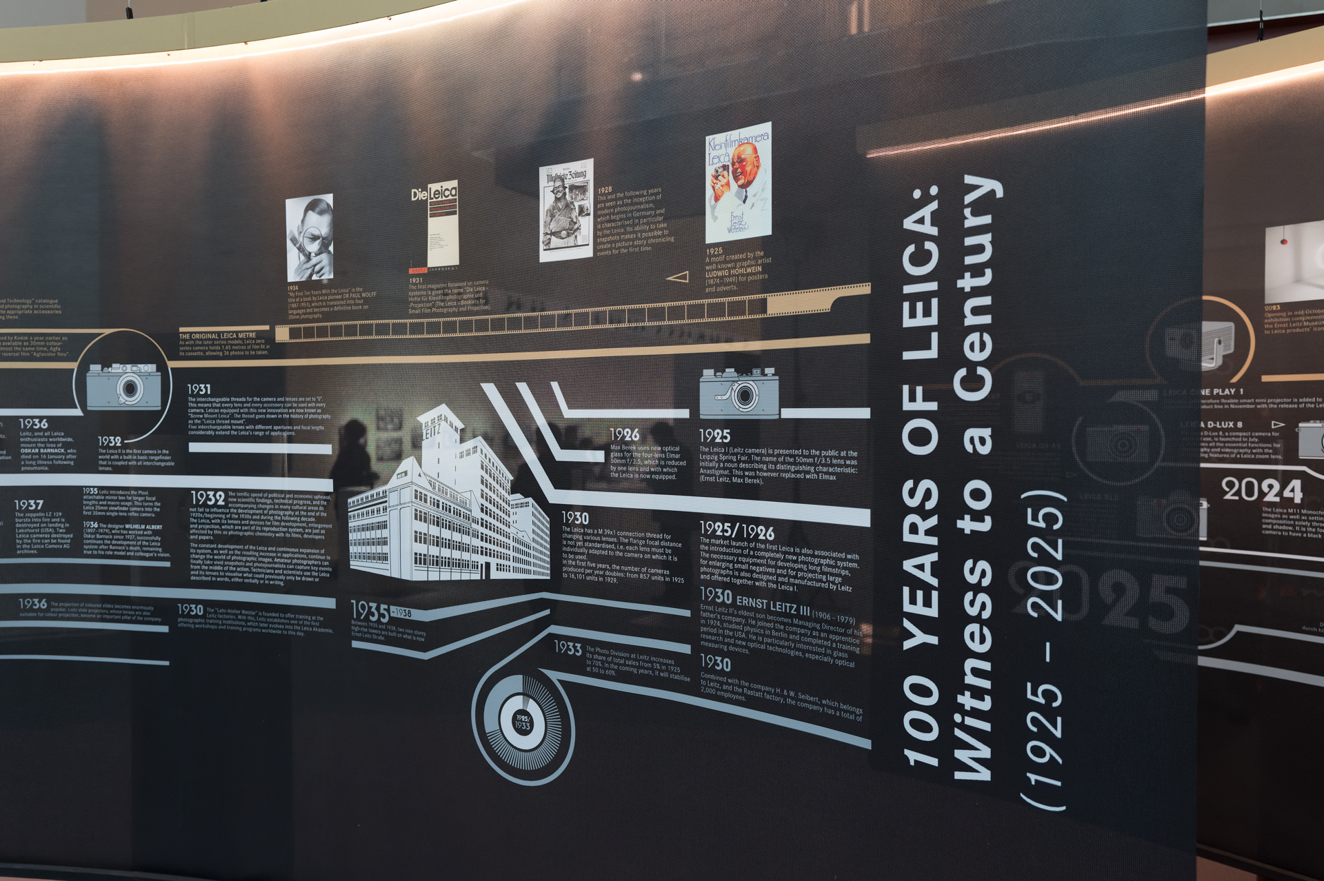 1925年から現在までの年表。ドイツ本社の見学コースに描かれているものだが、ここでは英語になっていて若干読みやすい