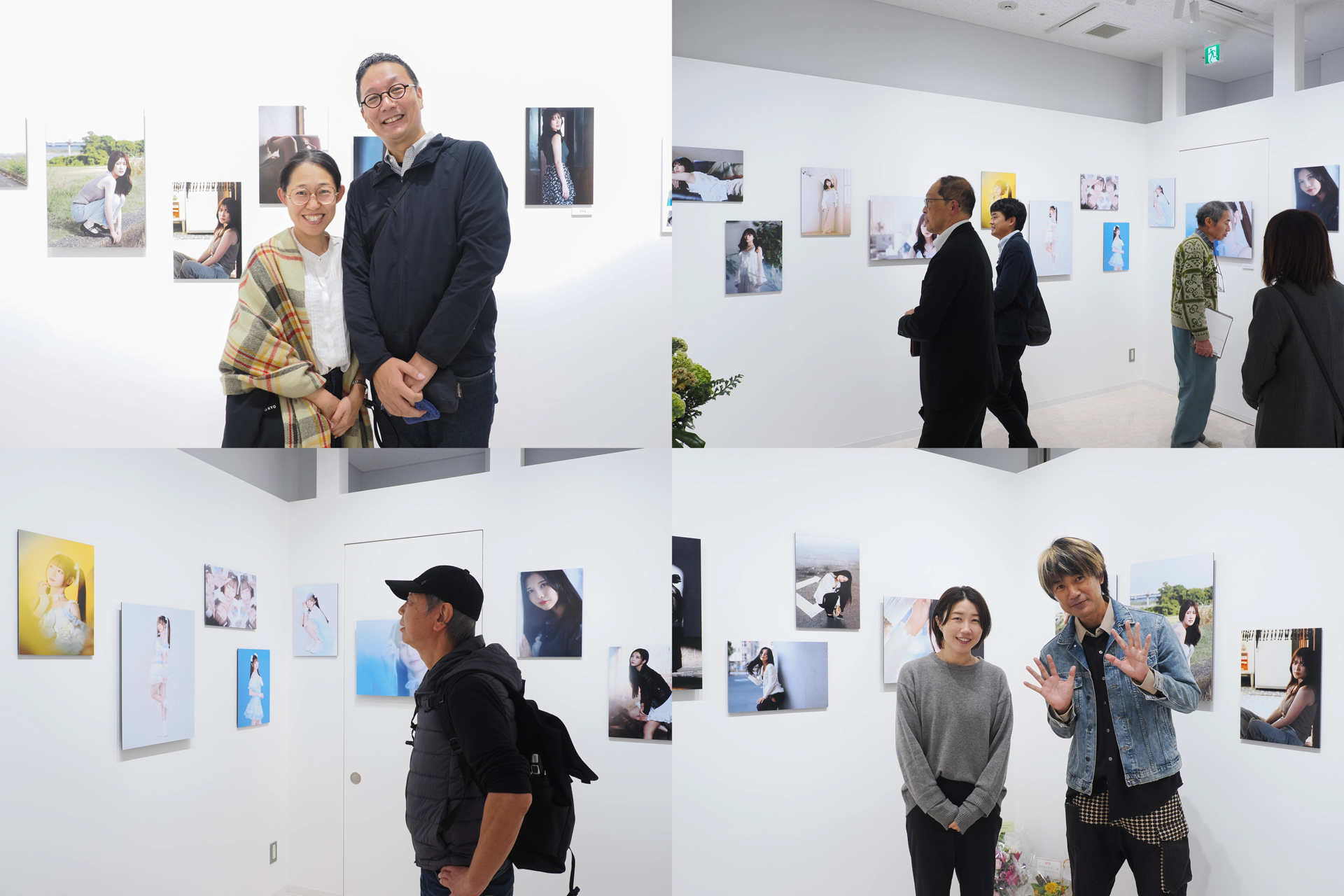 （左上）写真家 西尾さんご夫妻（右上）東京駅研究家 佐々木直樹さん（左下）吉井画廊 佐藤さん（右下）山岸伸写真事務所アシスタントOBの横内くんと近井