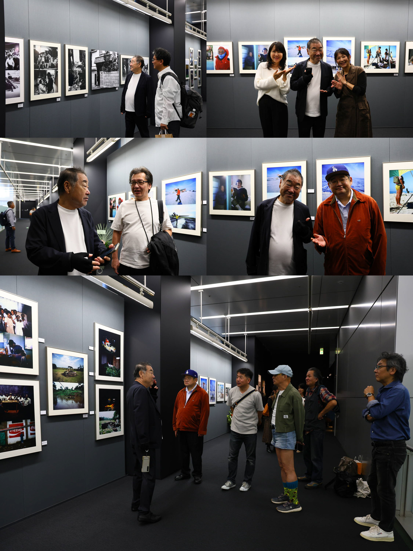 （左上）朝一番で来てくれた乙丸先生（右上）いつも来てくれる北野さんと川邉さん（左下）若い頃から活躍されている杉山さんには刺激をもらっている（右下）元ベルボンの保母さん