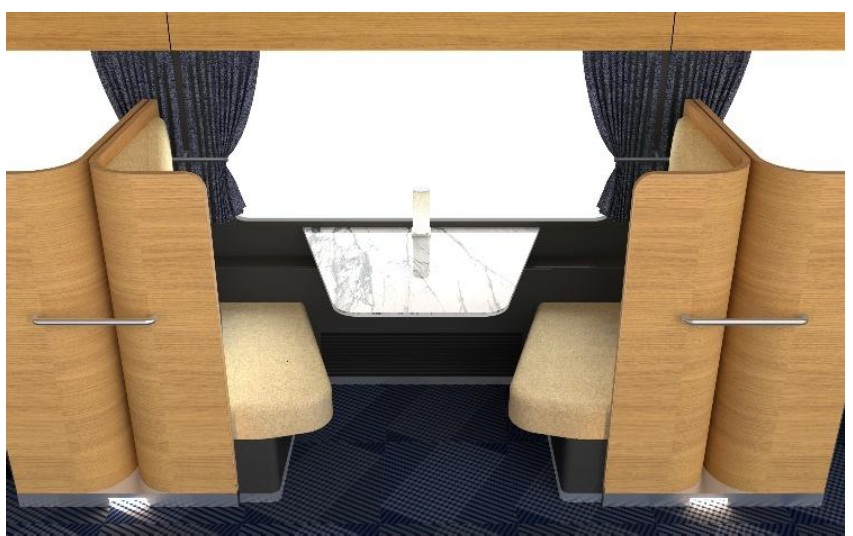 1、2号車2人席（イメージ）