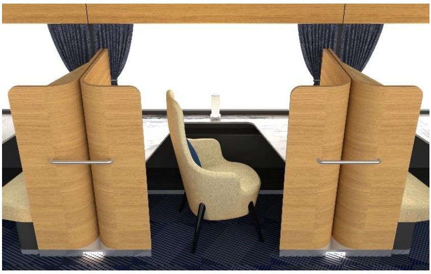 1号車1人席（イメージ）