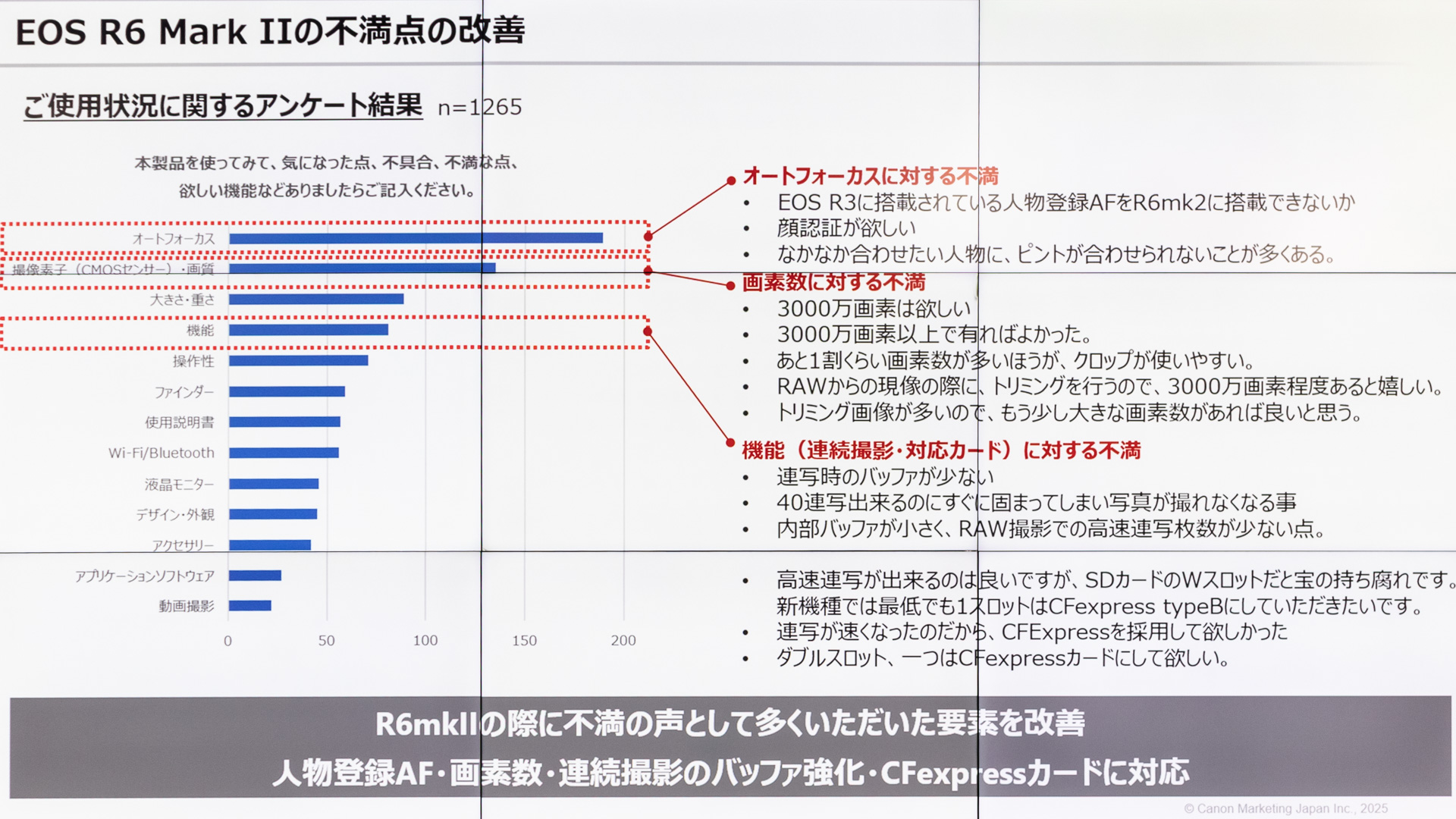 従来機種の不満点