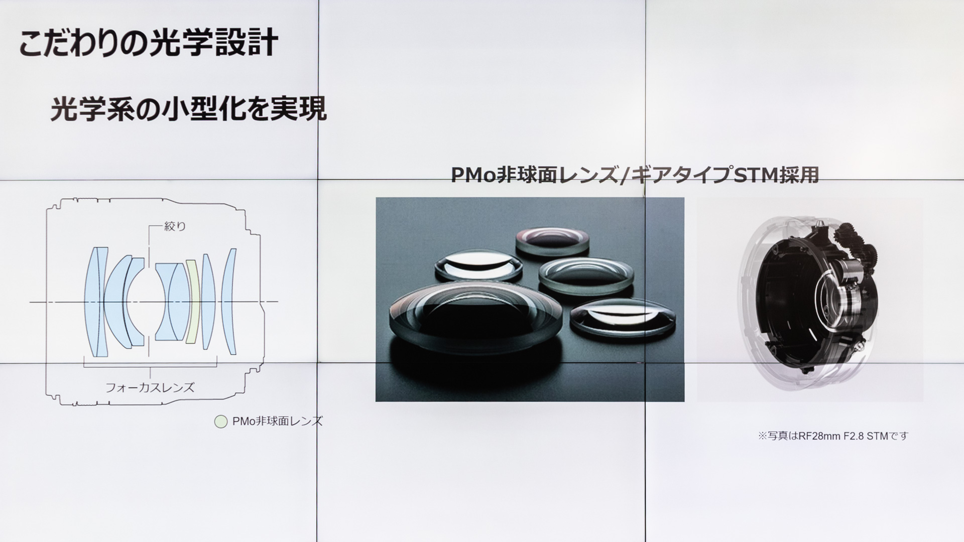 レンズ構成はほかのRF 50mmレンズと異なり、ダブルガウス型をベースにしたものになっている