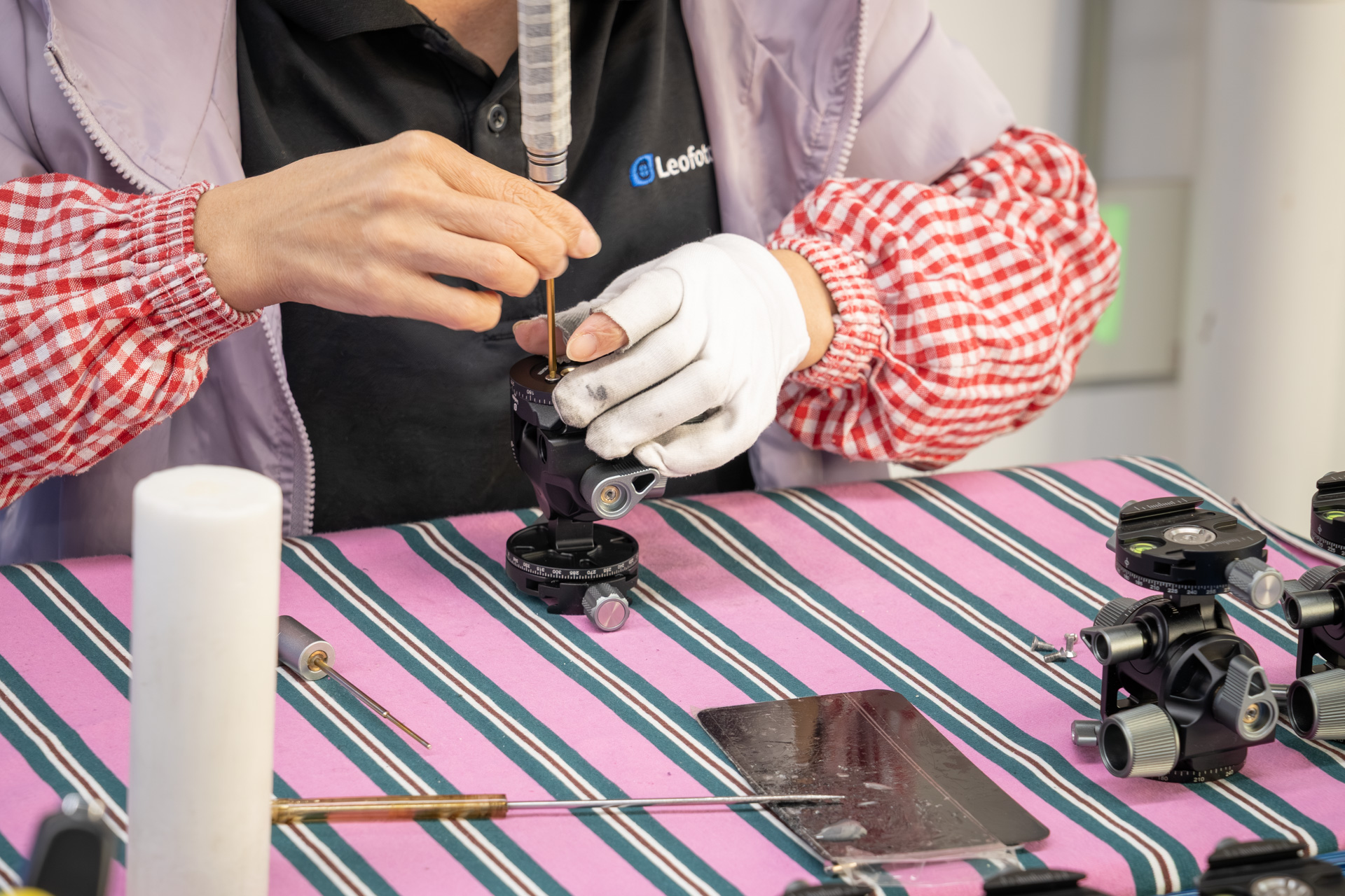 こちらはギア雲台の組み立て