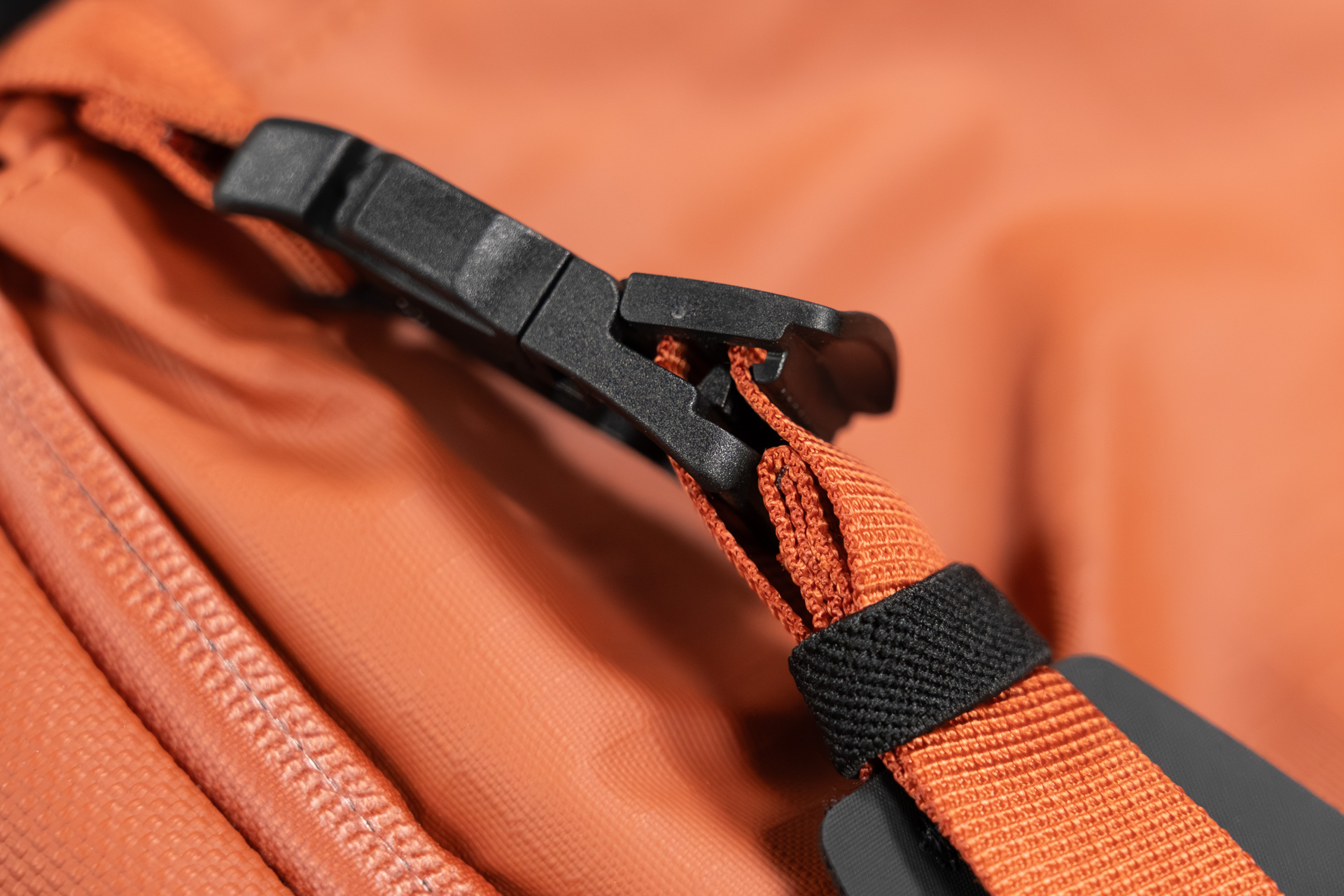 余ったストラップを簡単にまとめるためのバックルも