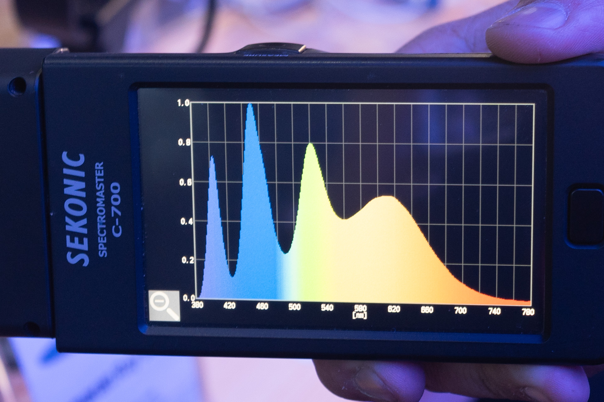 ブースで計測したスペクトル