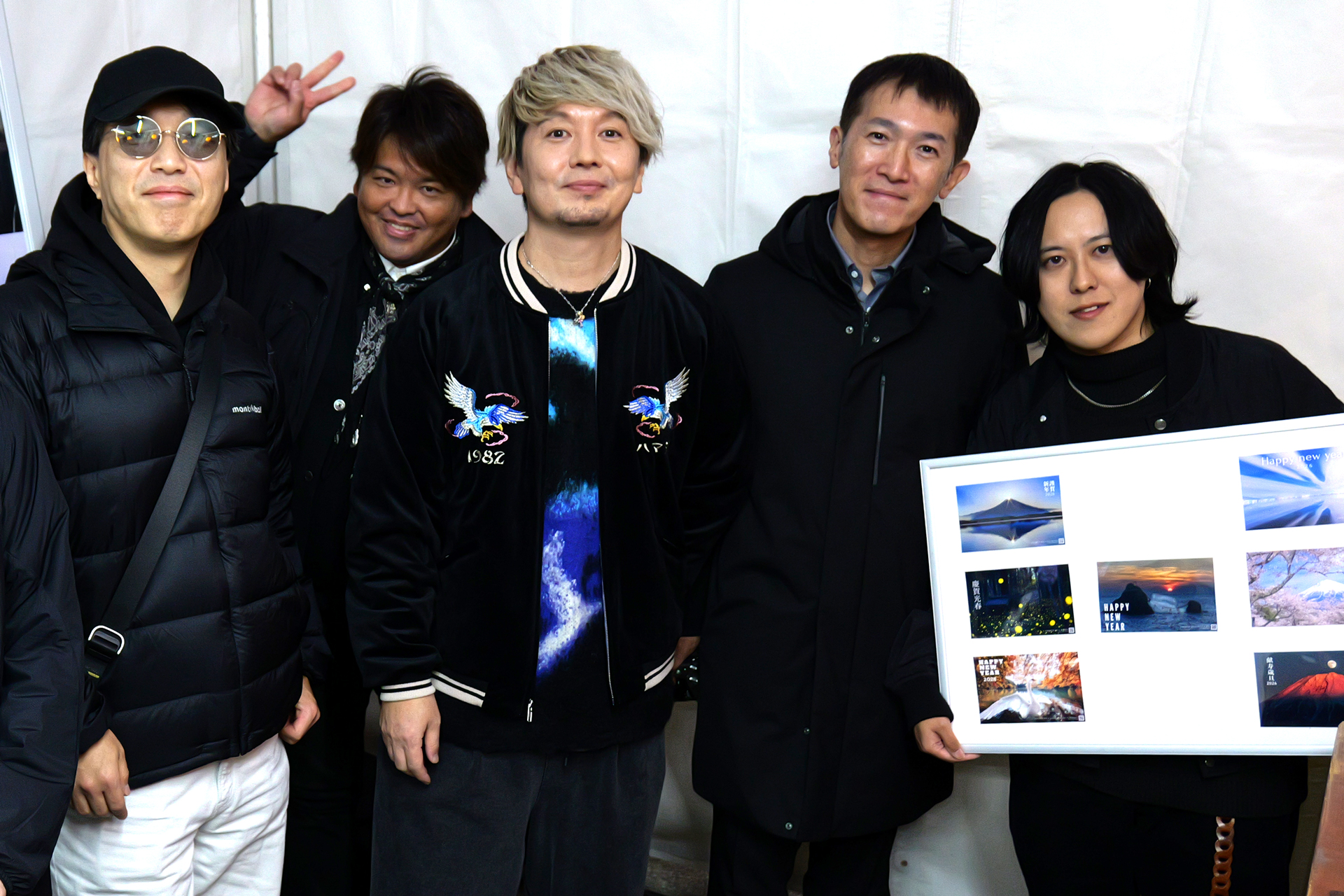 イベント初日に駆け付けたメンバー。左から別所隆弘さん、Ken Moriyaさん、SHOCK EYEさん、藤浪秀明さん、Yukkeyさん