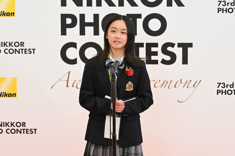 U-18部門・組写真 金賞を受賞した小上馬杏南さん