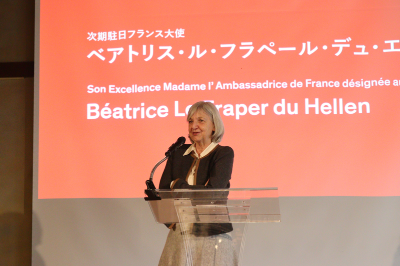 次期駐日フランス大使のベアトリス・ル＝フラペール＝デュ＝エレン氏。数日前、来日した
