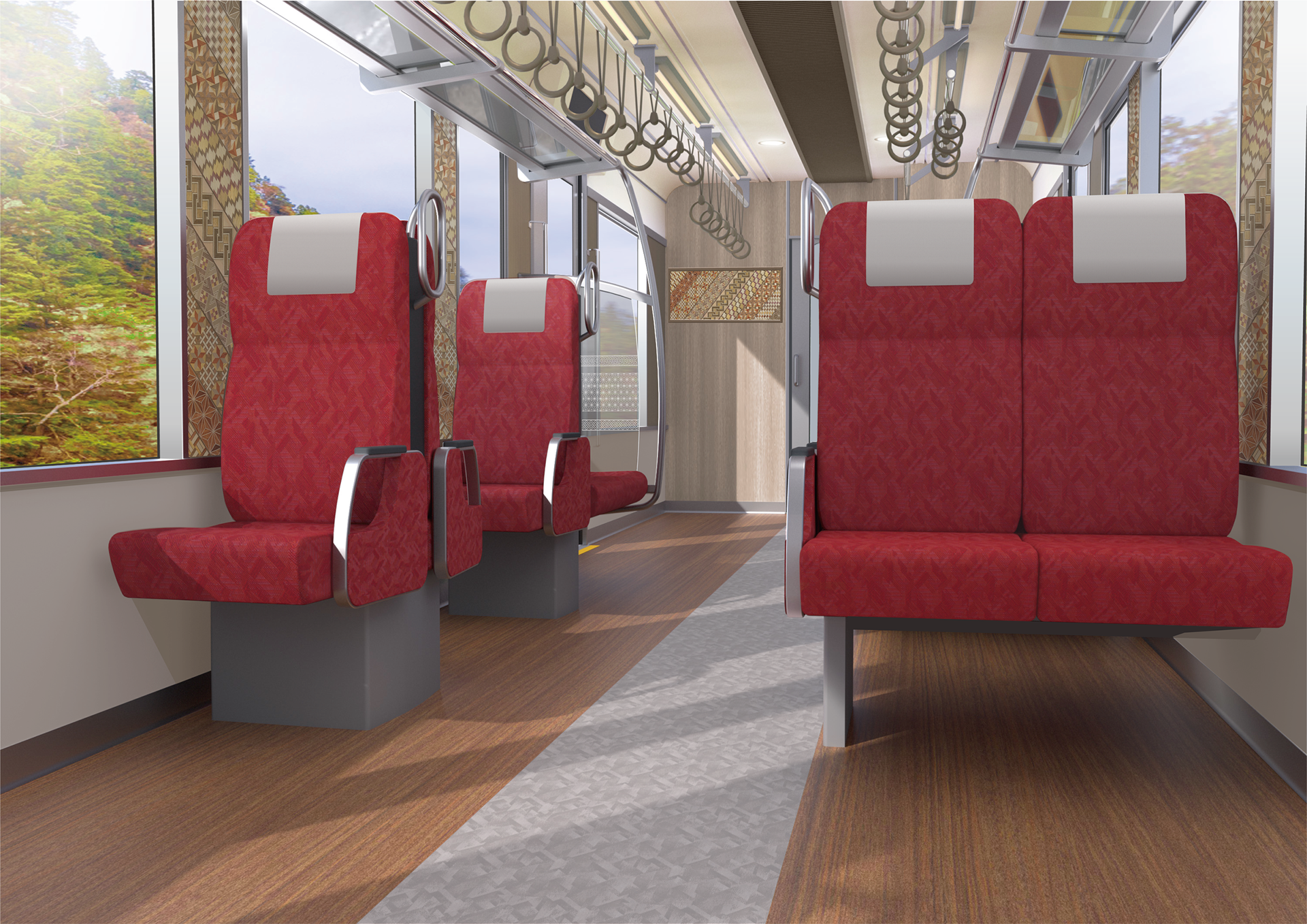 新型車両4000形 室内イメージ（先頭車）