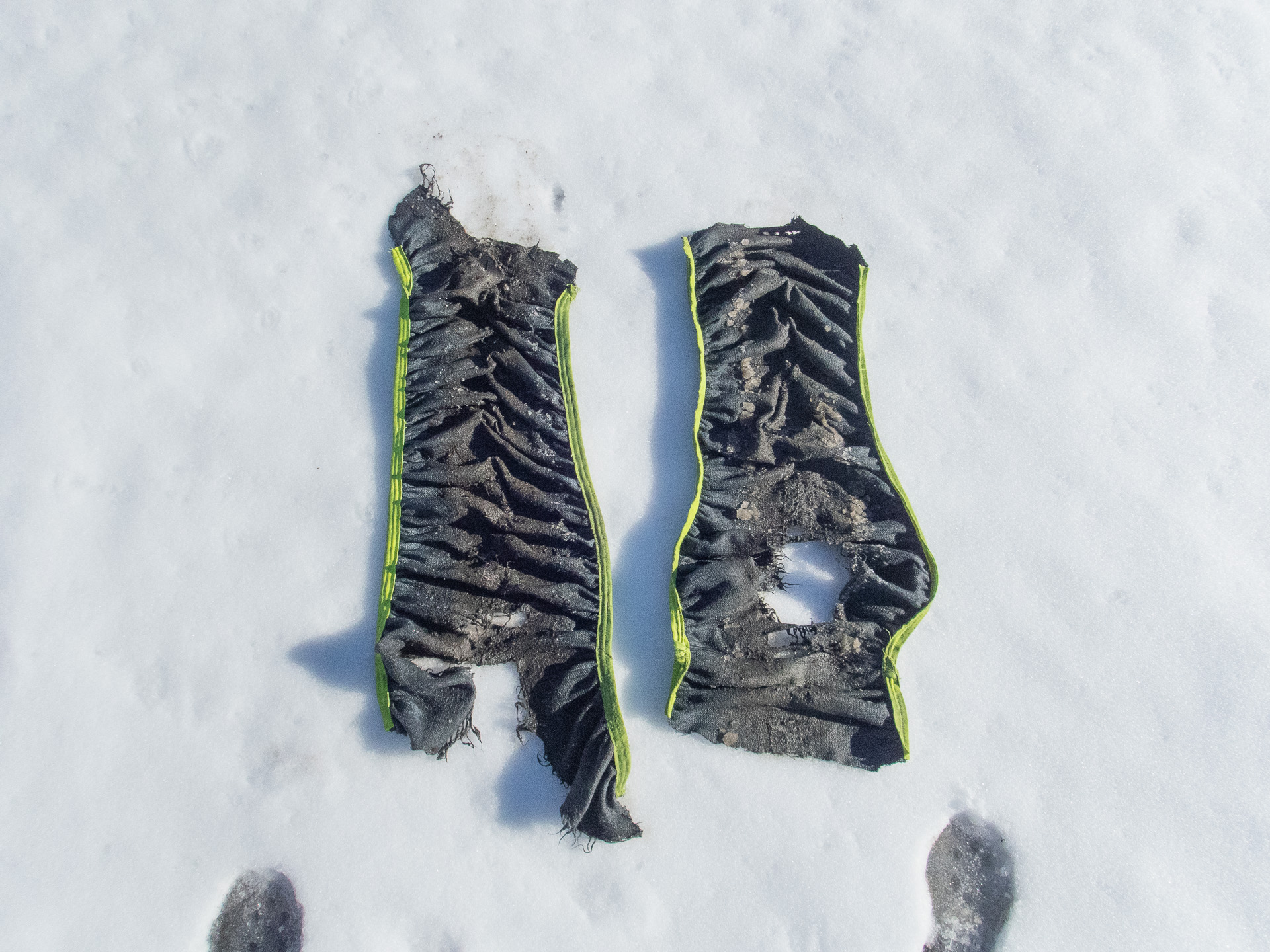 170km走行した後の様子。応急処置向けの製品と割り切れば十分な距離だろう