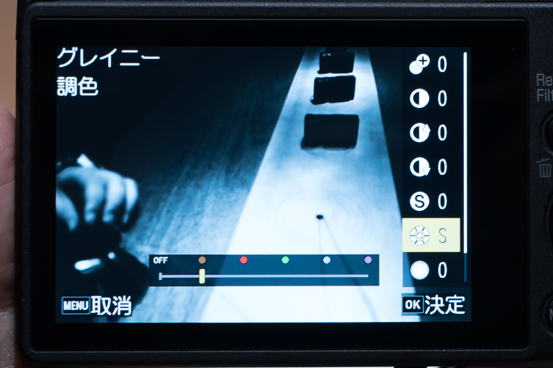 それぞれのイメージコントロールに対し、調色やトーンの微調整、粒状感も設定可能