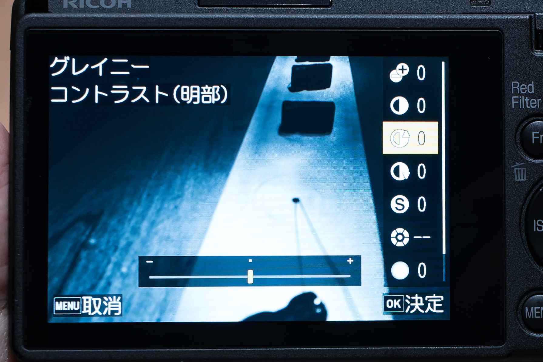 それぞれのイメージコントロールに対し、調色やトーンの微調整、粒状感も設定可能