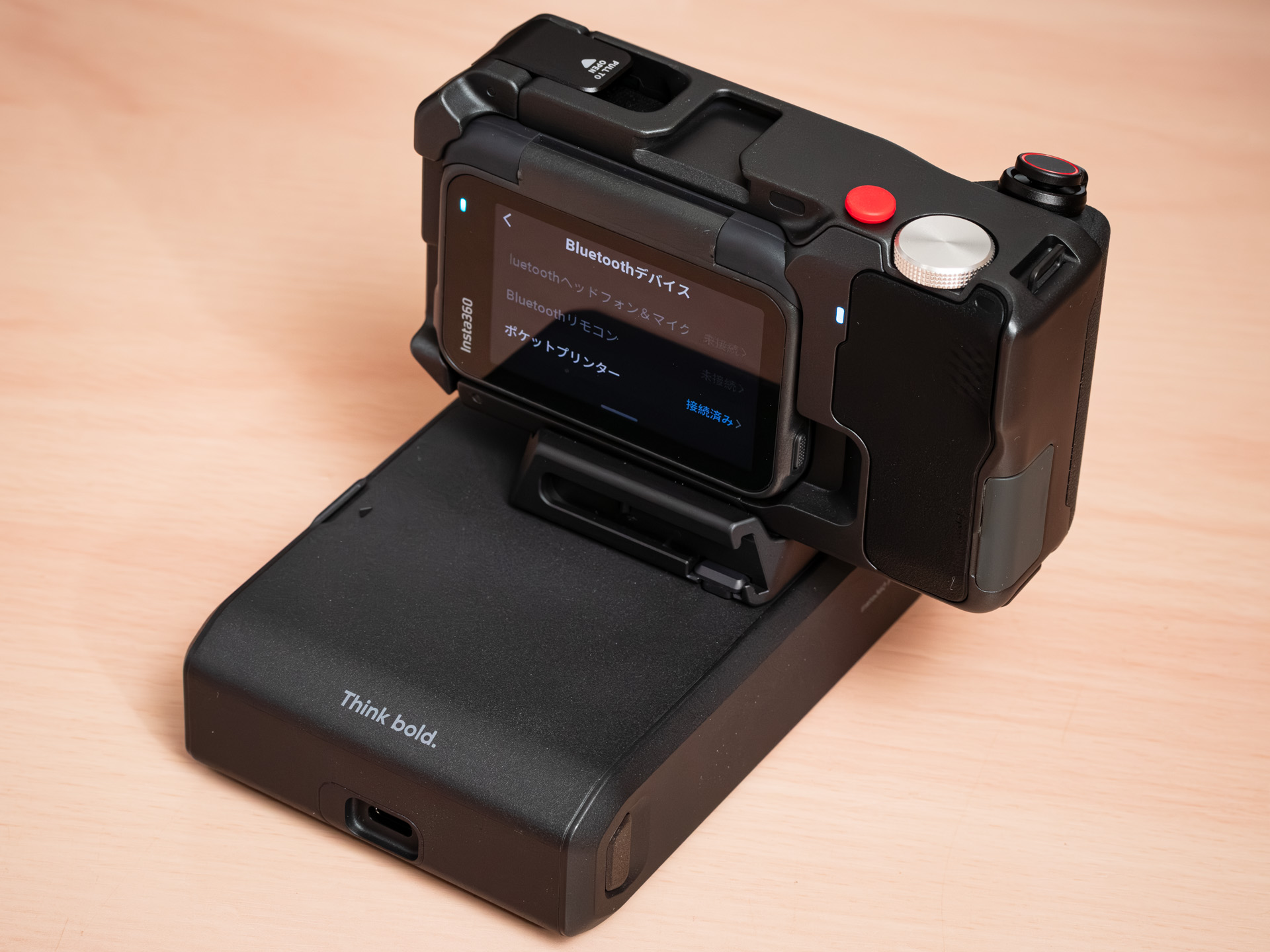 ミニプリンター同梱のアダプターを使ってAce Pro 2と一体化できる