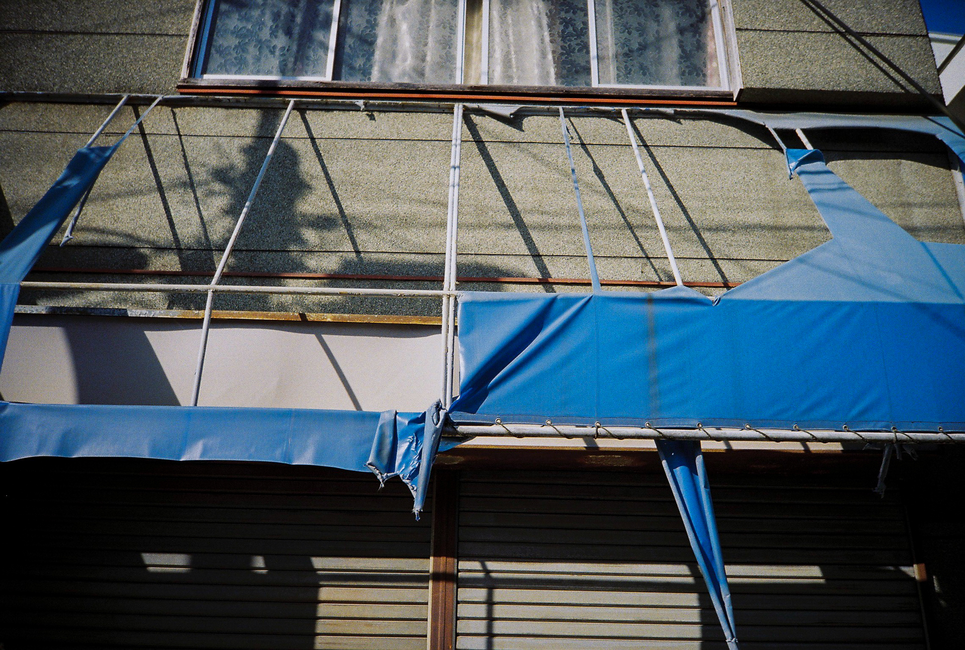 これも青繋がりか。プログラムAEで撮影する時、撮影時のデータ確認するのは稀で、現像が仕上がった写真をみて、想像よりも被写界深度が深かった、あるいは逆に浅かったということはありますね。ここぞという時は絞り優先AEに切り替えて、被写界深度をコントロールします。<br><span class="fnt-85">Lomo MC-A／MINITAR-II 32mm F2.8／絞り優先AE（F8）／lomography  Color Negative 35mm ISO 400</span>