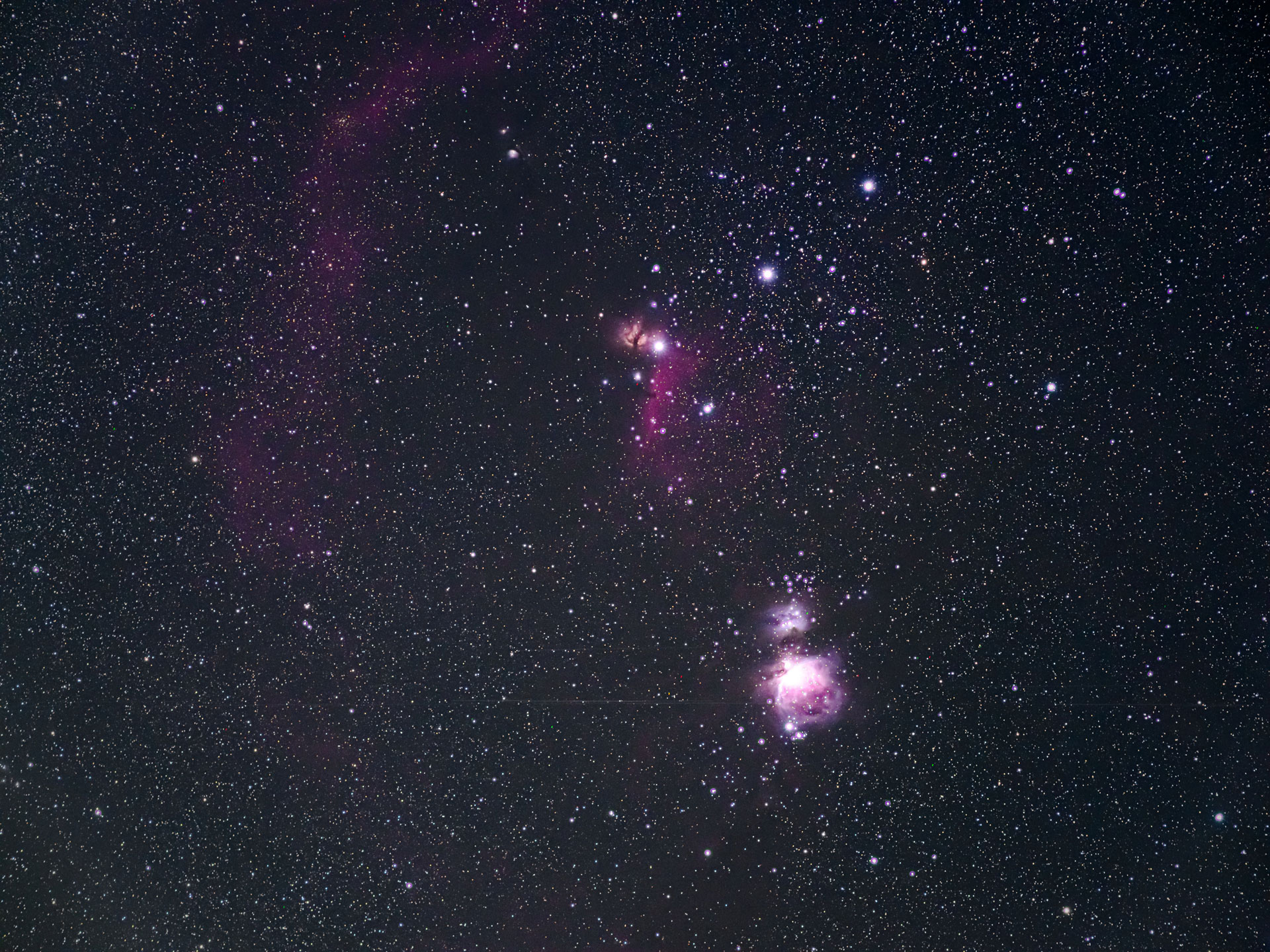 OM SYSTEM OM-3で撮影した星雲（ソフトウェアで画像処理済み）