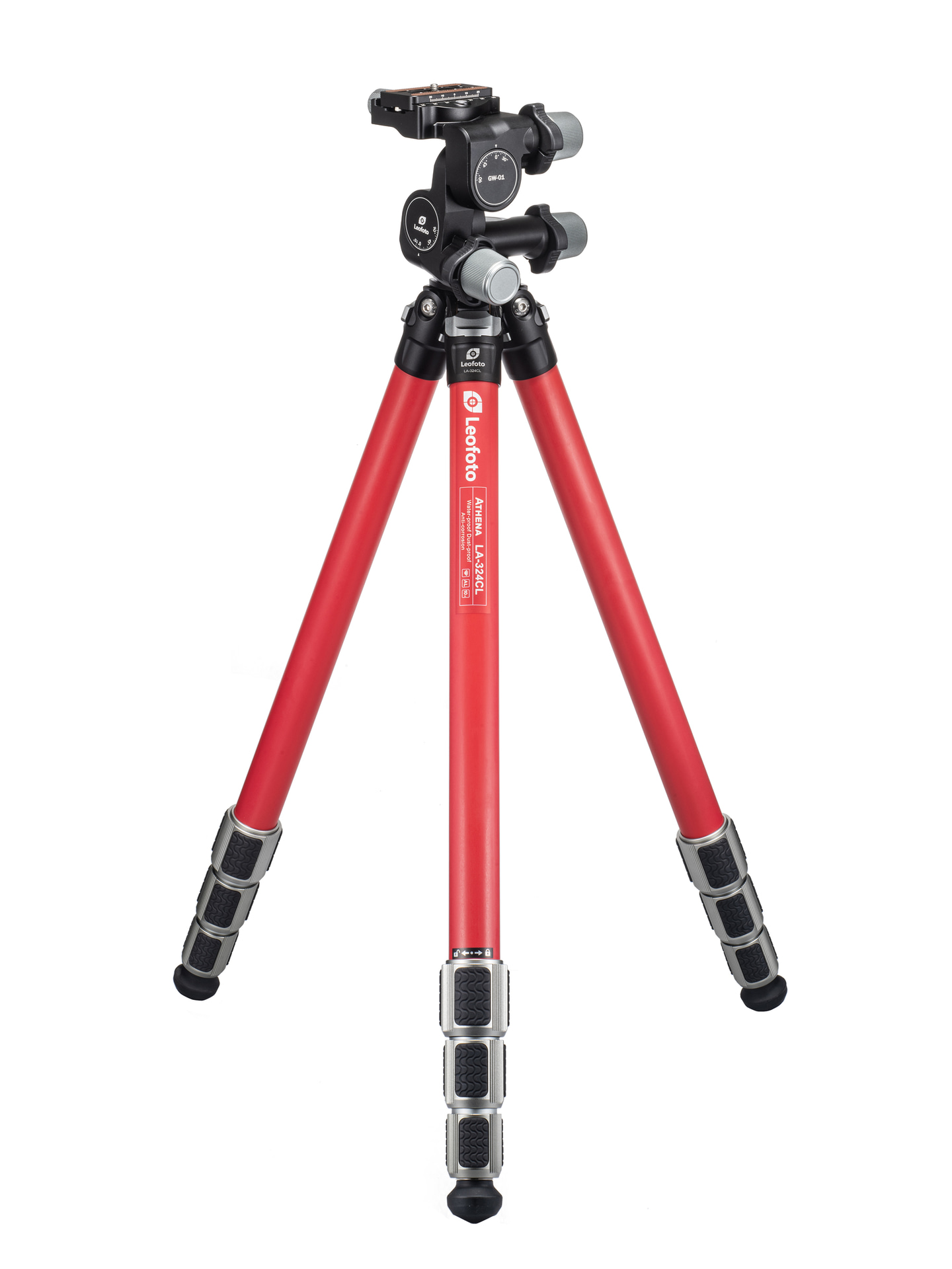 <span class="fnt-110"><b>LA-324CL</b></span><br>価格：8万9,430円（税込）／全伸長：1,725mm／最低高：85mm／収納高：600mm／段数：4段／最大脚径：32mm／耐荷重：15kg／質量：約1,625g