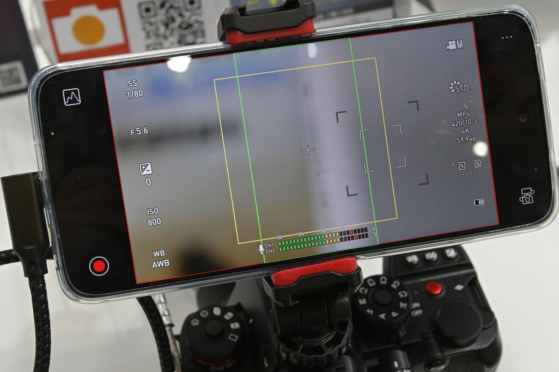 アプリ側のモニターにもフレームが表示されるようになった