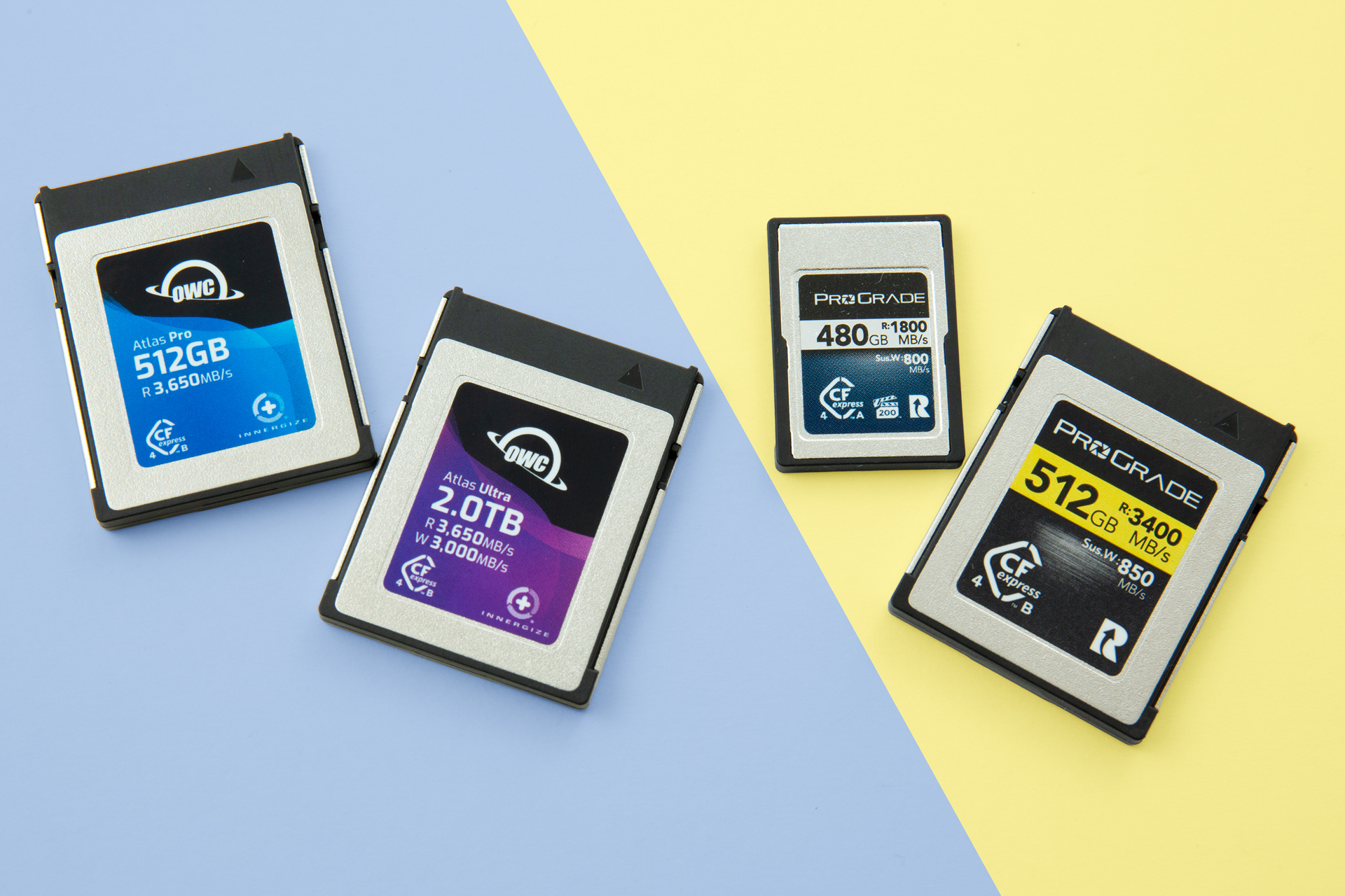 CFexpressは300GB以上が主流。1TBや2TBの超大容量モデルもあり、SDメモリーカード数枚分の撮影が可能。