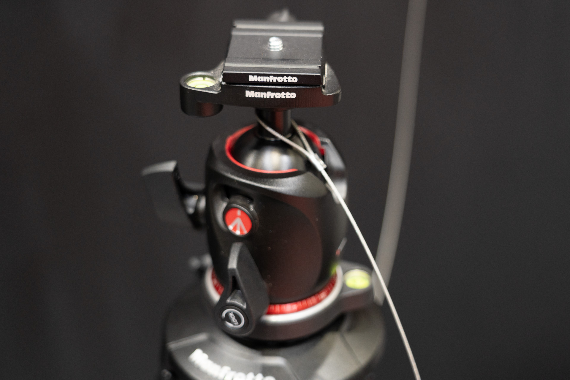 付属の自由雲台。アルカスイス互換形状になっている