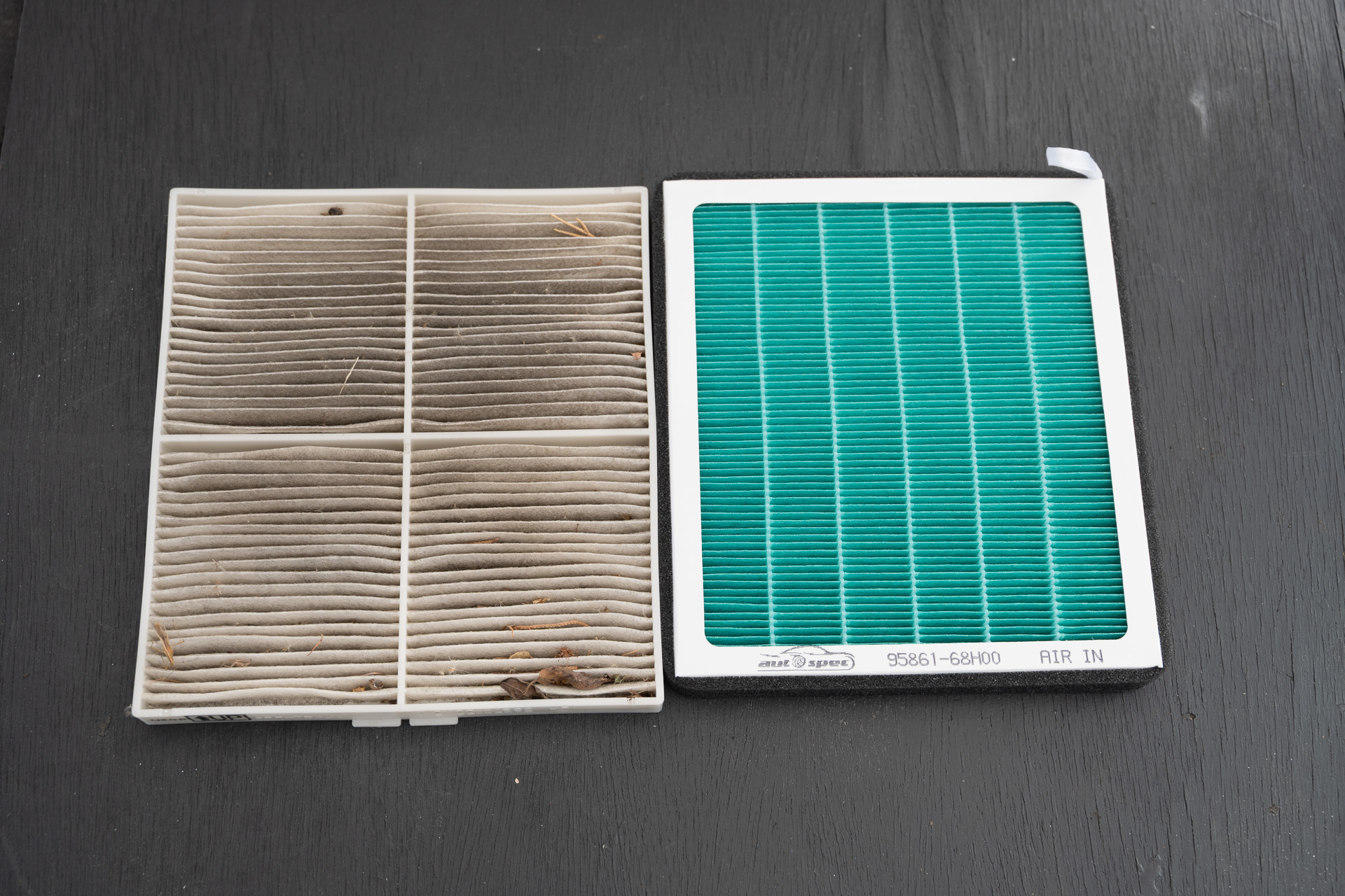 古いフィルターはそれなりに汚れているが交換前に想像したほどではなかった