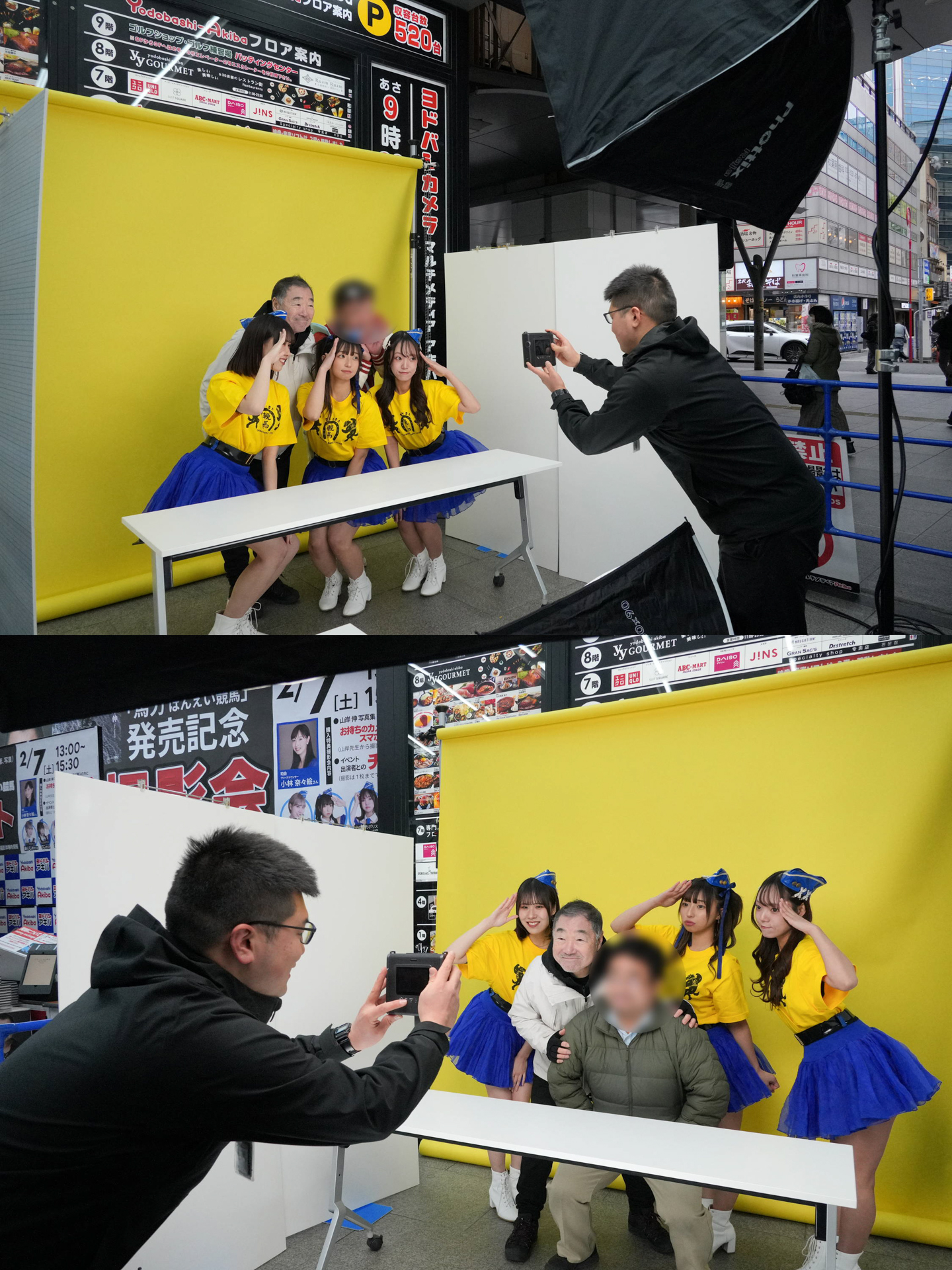 最新のデジタルチェキで撮影しプレゼント。ワイドが人気だった