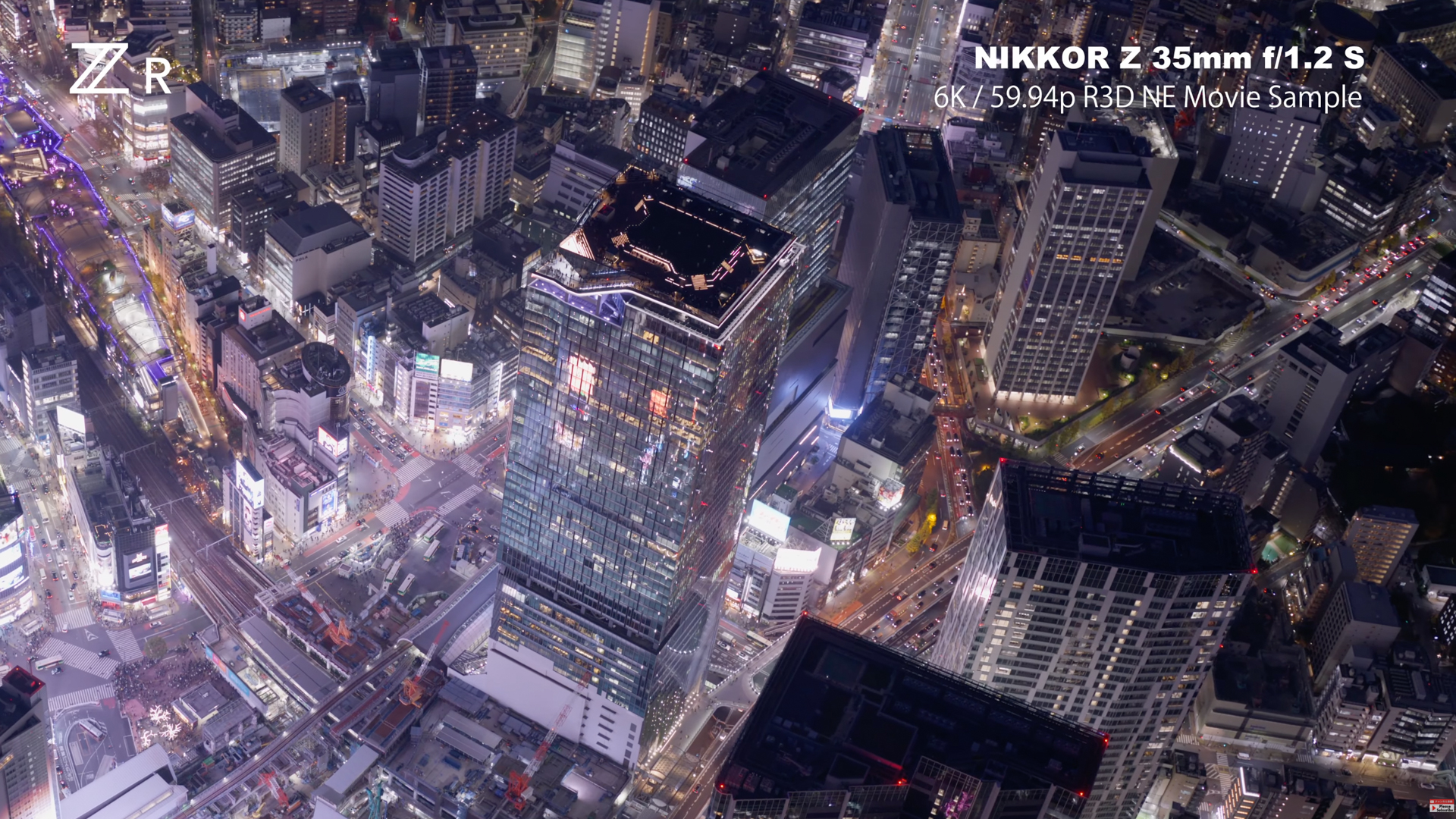 東京夜景空撮 Tokyo Night Skyline 4K | Nikon ZR Helicopter Aerial Footageより