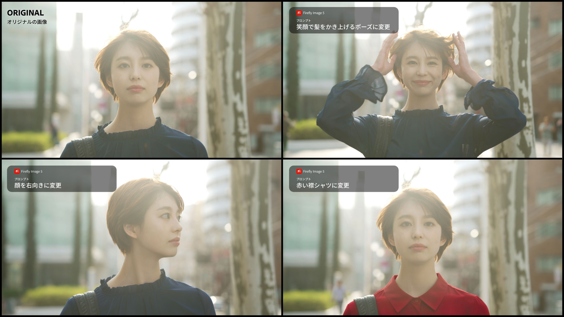 オリジナルの画像に対して、テキストによる様々な操作が可能