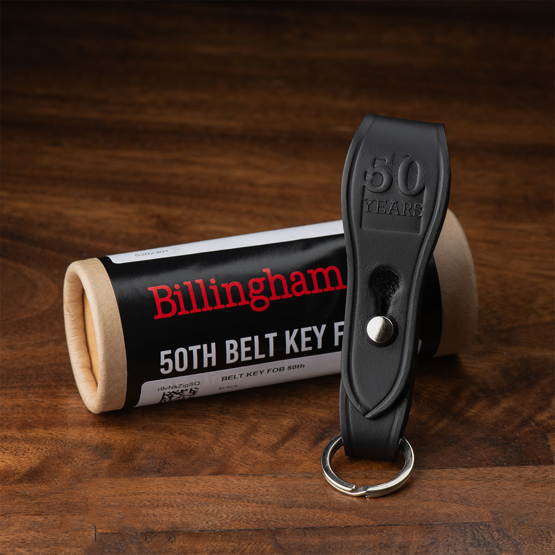 Billingham製品注文時に使えるキーホルダー（来場者にエントリーパスワードを配布）