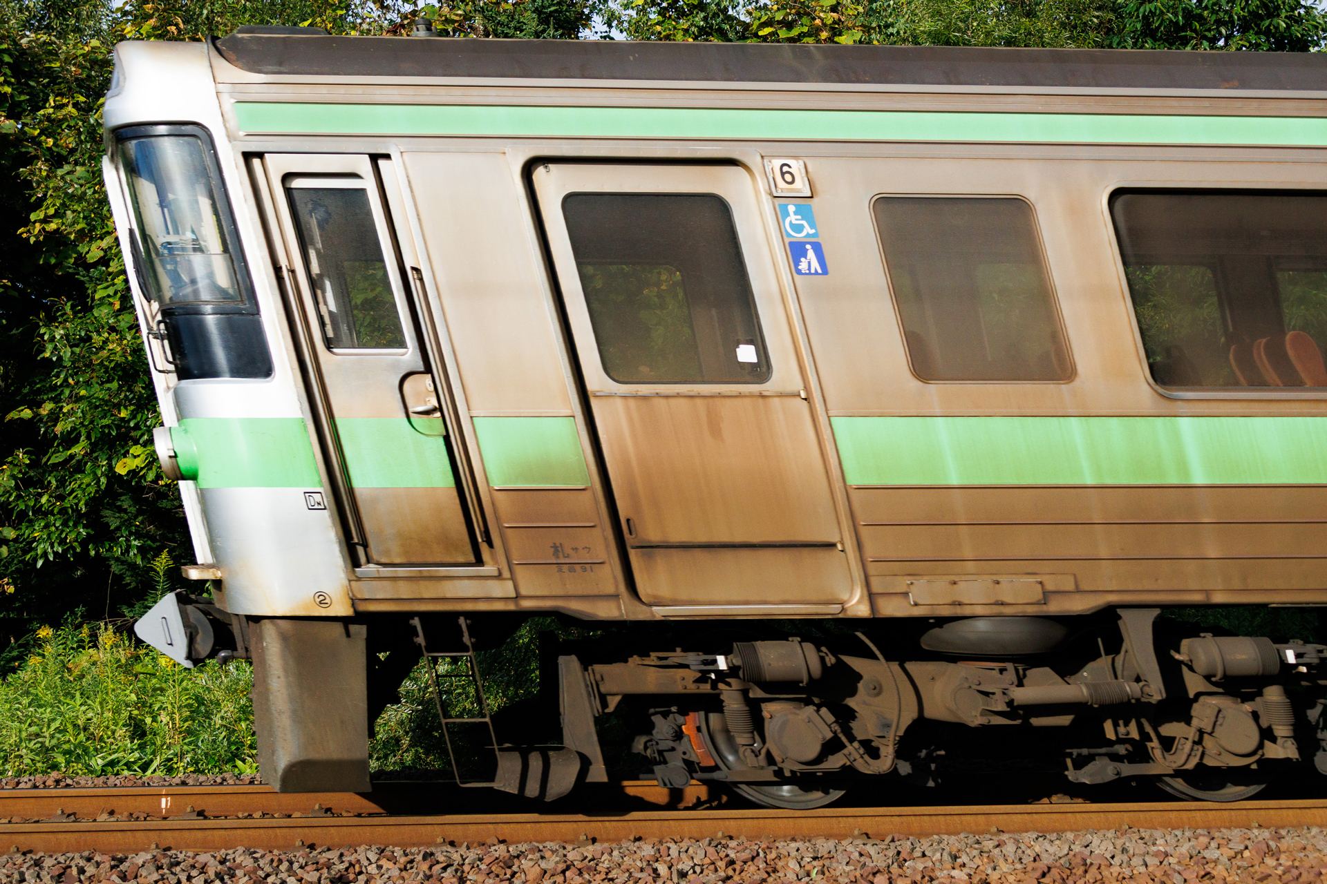 ローリングシャッター歪みの例