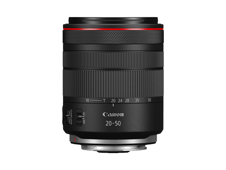 パワーズーム内蔵の標準ズームレンズ「RF20-50mm F4 L IS USM PZ