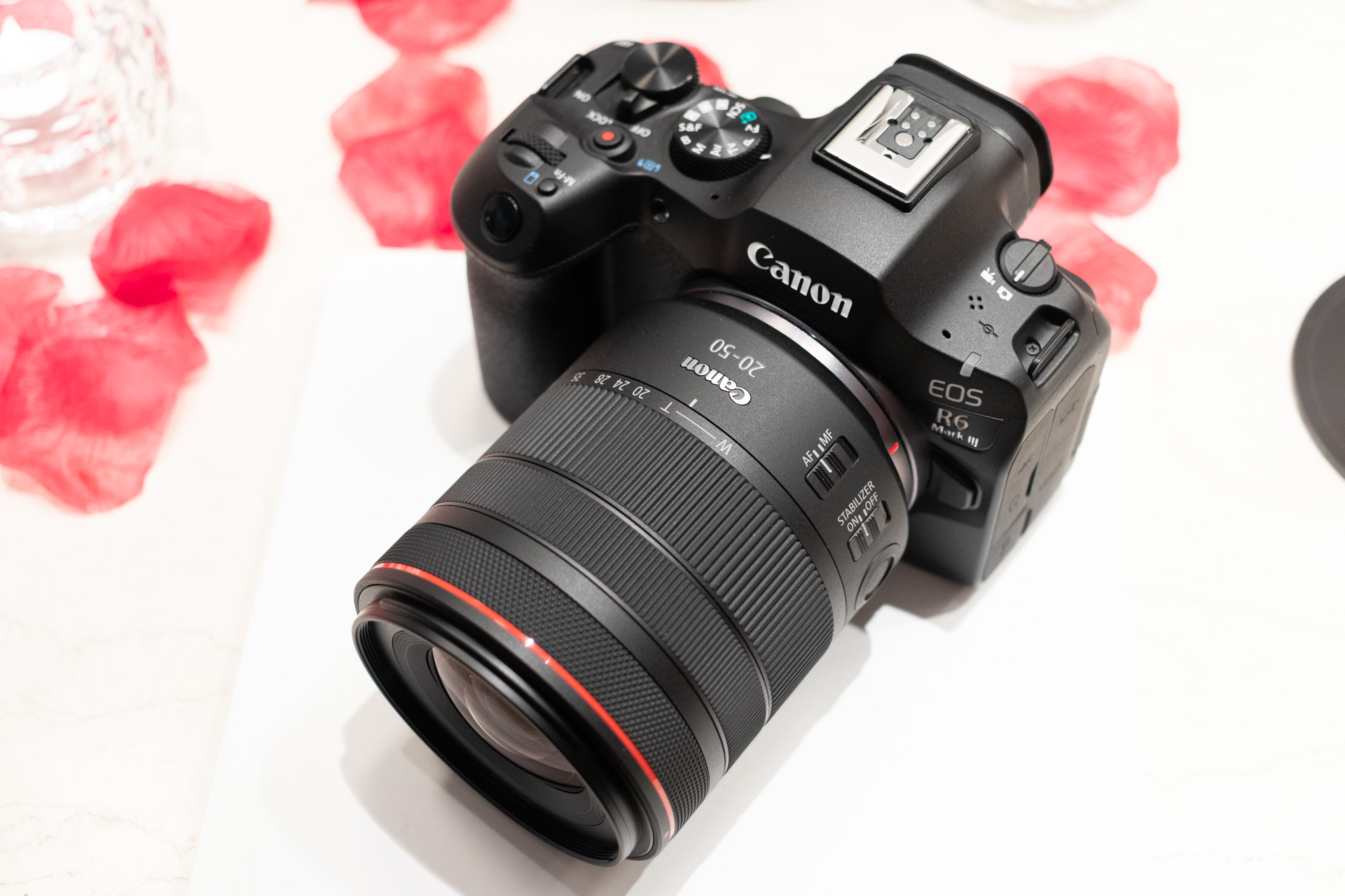 EOS R6 Mark IIIに装着したところ