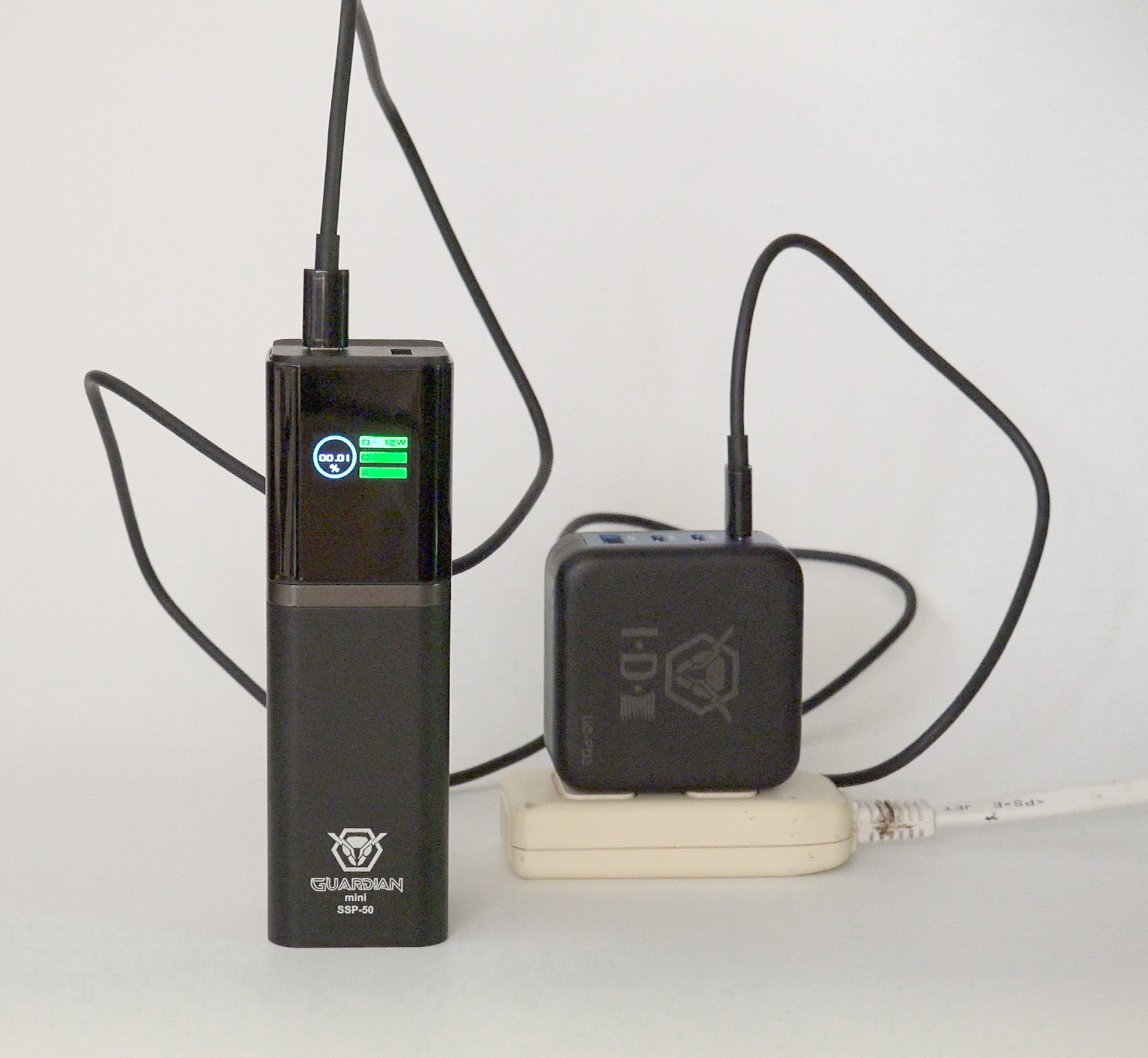 0%の状態。充電開始直後の様子