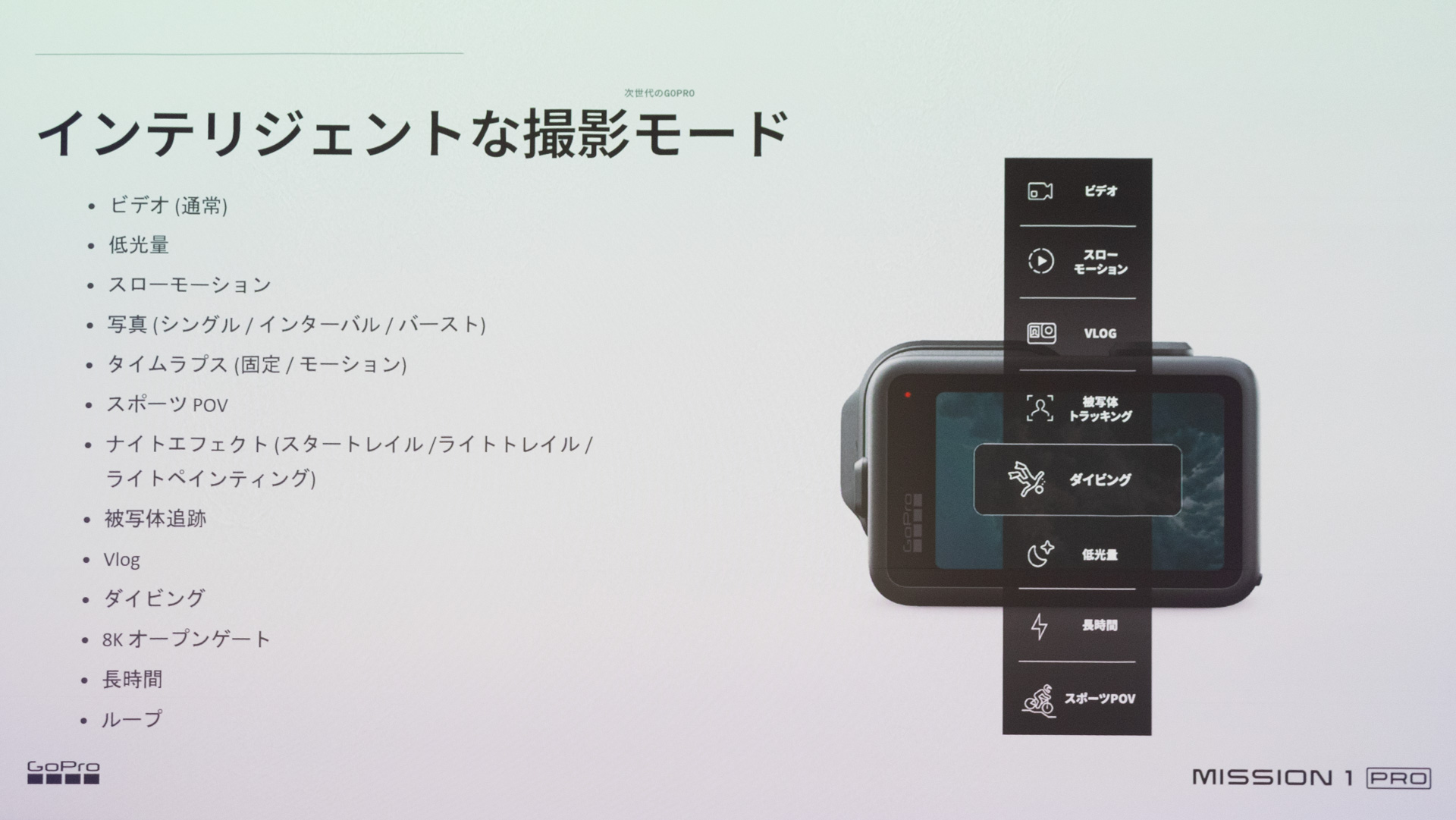さまざまな撮影モードがある