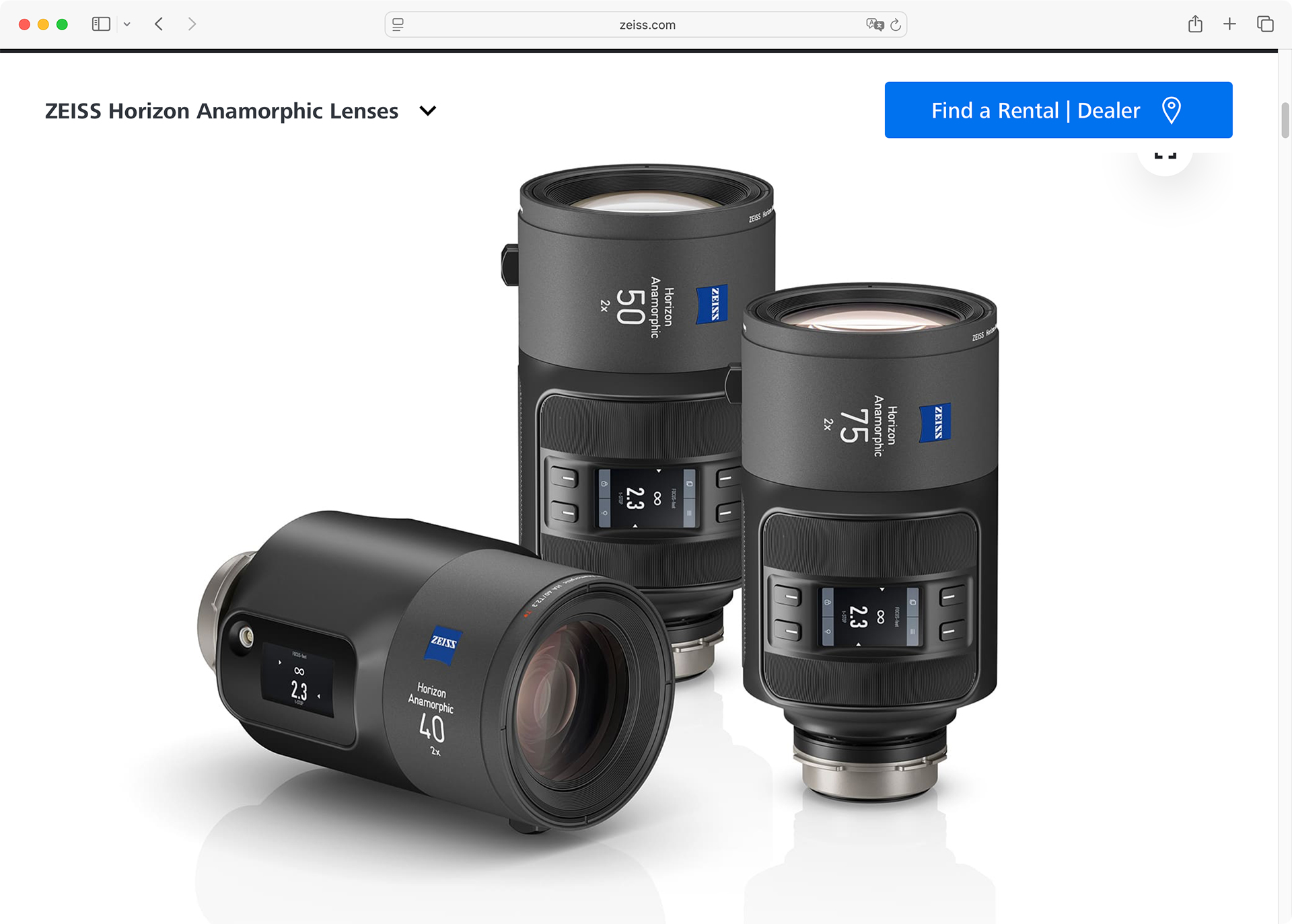 ZEISS Horizon Anamorphic シリーズ
