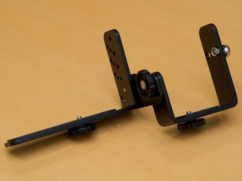 <b>3つのバーを組み合わせたところ。剛性感は高い</b>