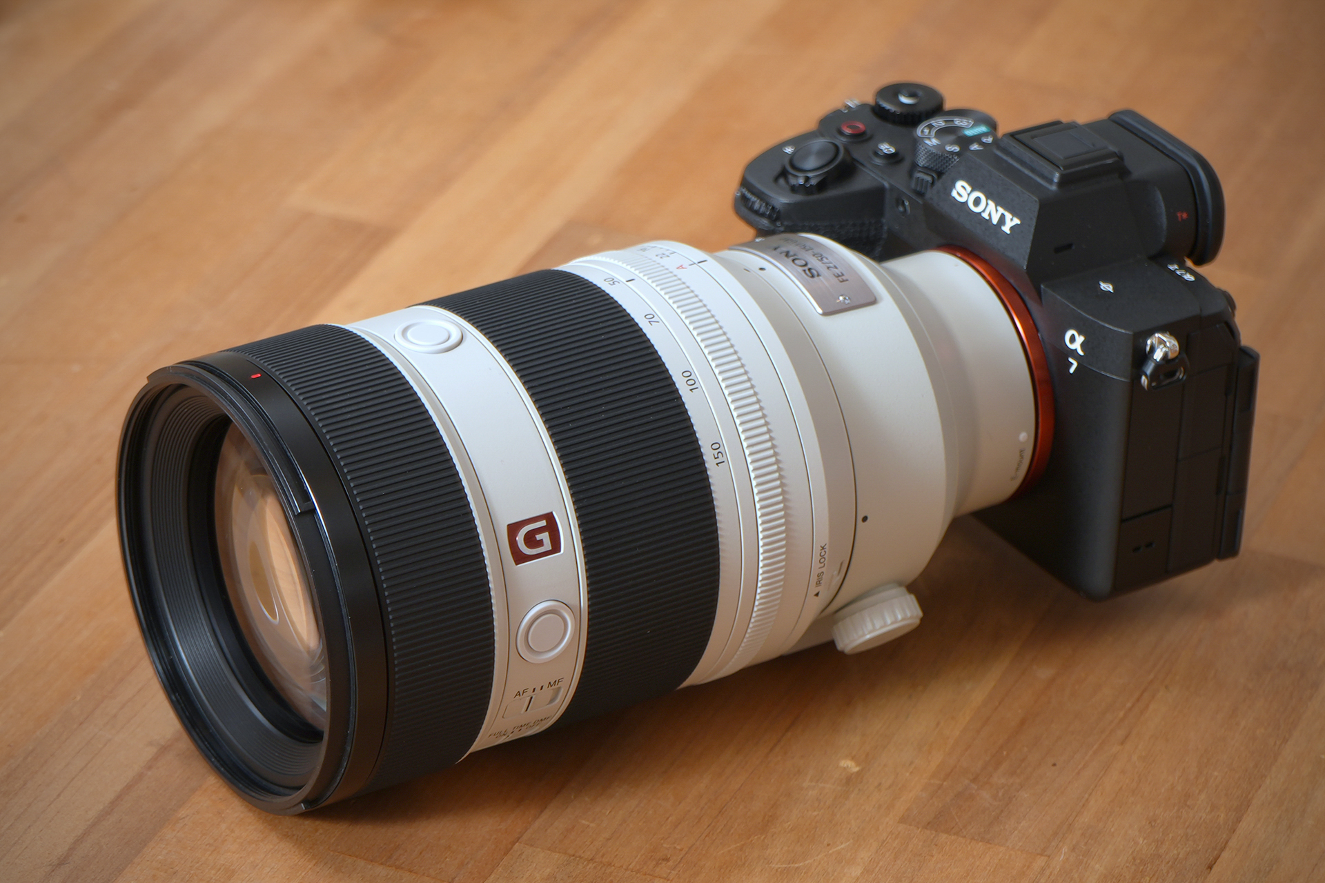 FE 50-150mm F2 GMを装着したα7 V