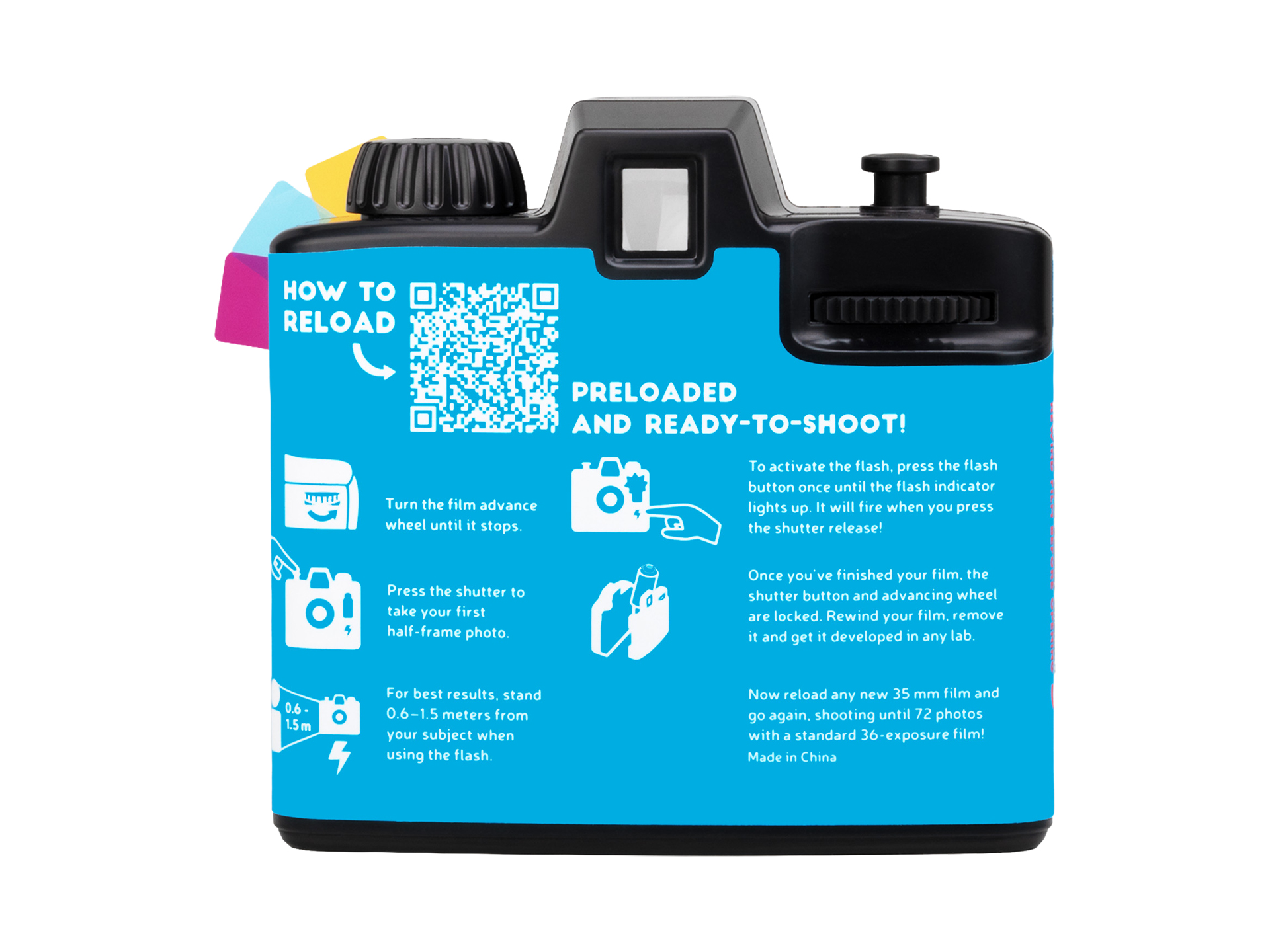 Half-frame Simple Use Reloadable Film Camera LomoChrome Classicolor