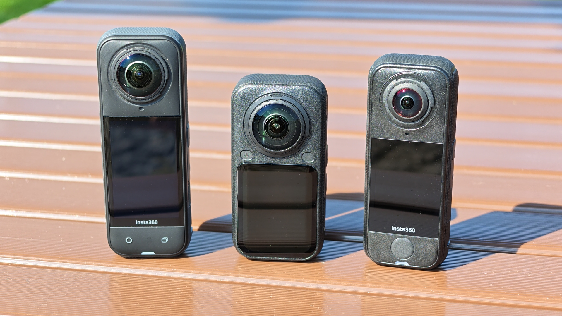 左からX5、X6、Insta360 X4 Air