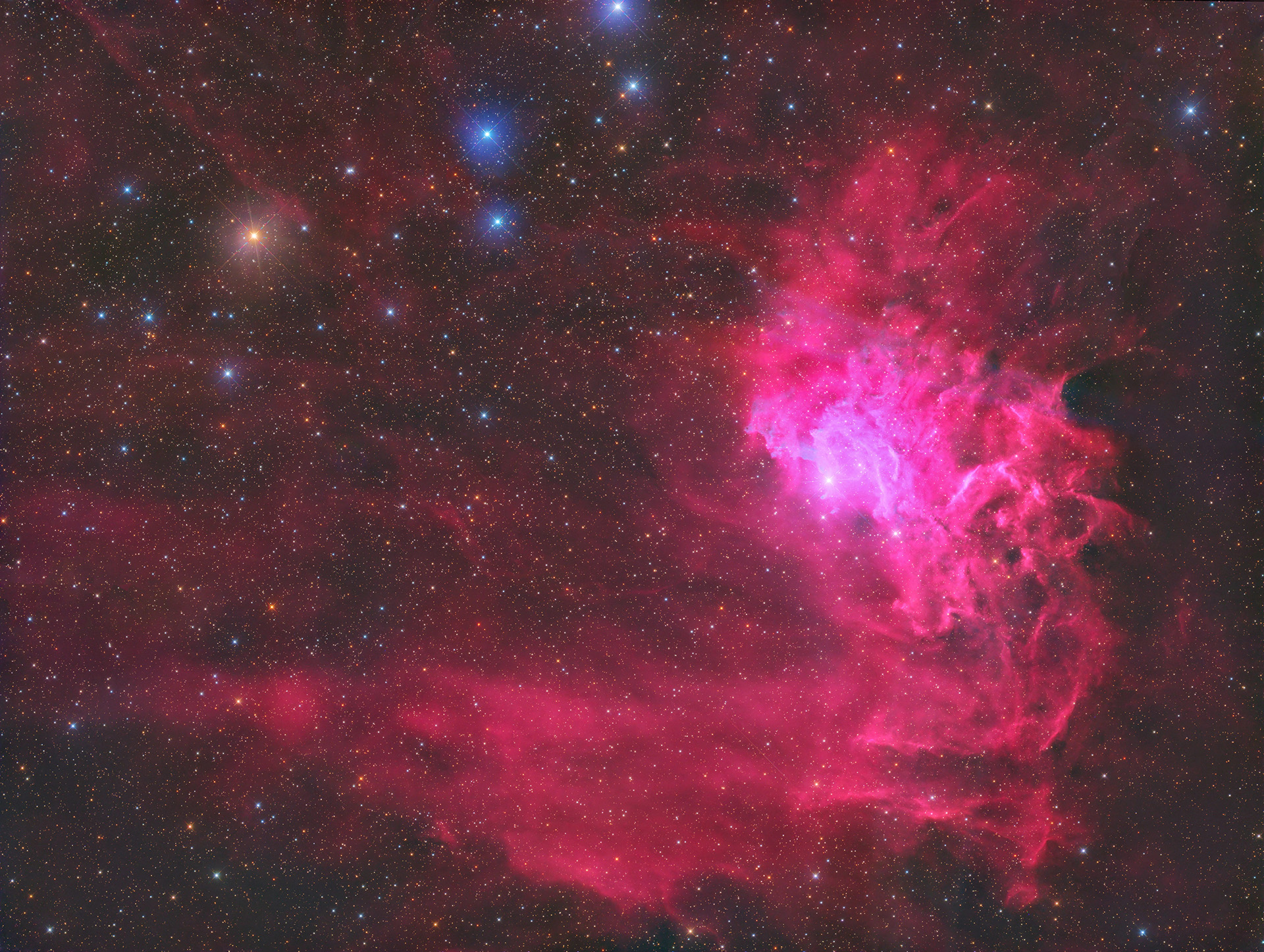 サンプル画像（©张宇航｜IC405｜SCA310 + ZWO ASI461MM Pro）