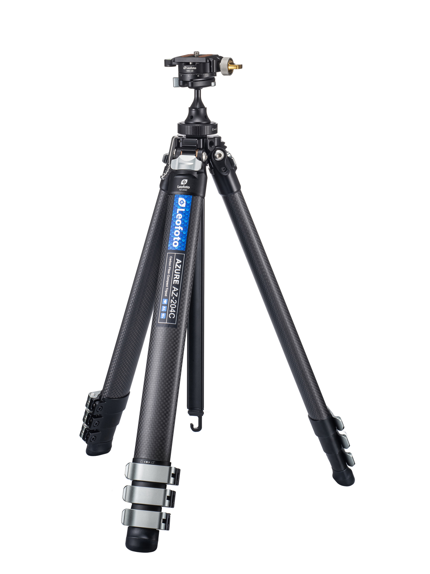 <span class="fnt-110"><b>AZ-204C</b></span><br>価格：5万9,400円（税込）／全伸長：1,330mm／最低高：89mm／収納高：405mm／段数：4段／ベース径：40mm／最大脚径：35mm／耐荷重：7kg／質量：約960g<br><span class="fnt-110"><b>MBC-20</b></span><br>価格：1万5,840円（税込）／ボール径：16mm／高さ：54mm／耐荷重：8kg／質量：約104g