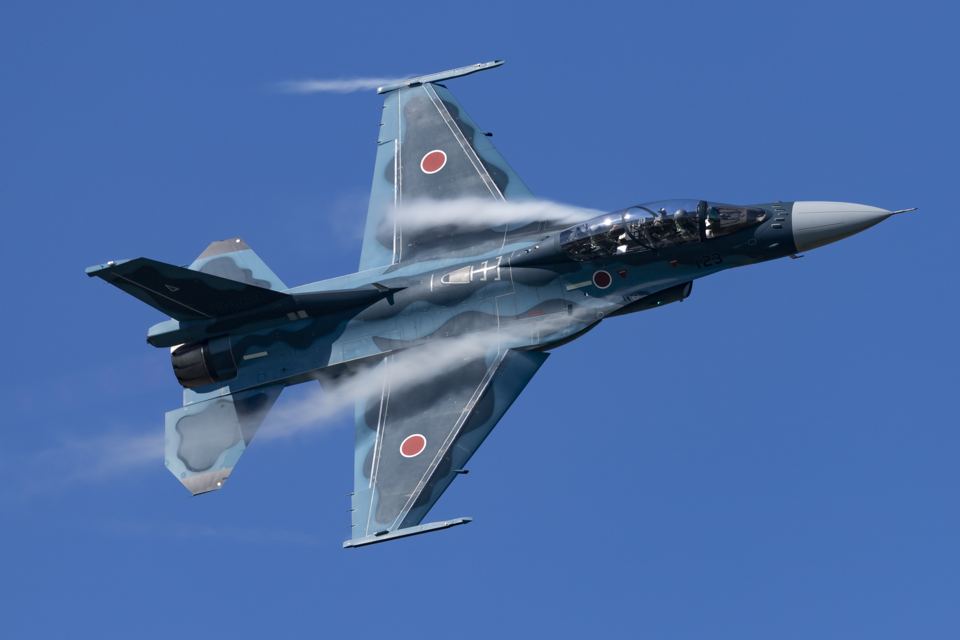 今年は創隊50周年となる第21飛行隊のF-2（2024年撮影）