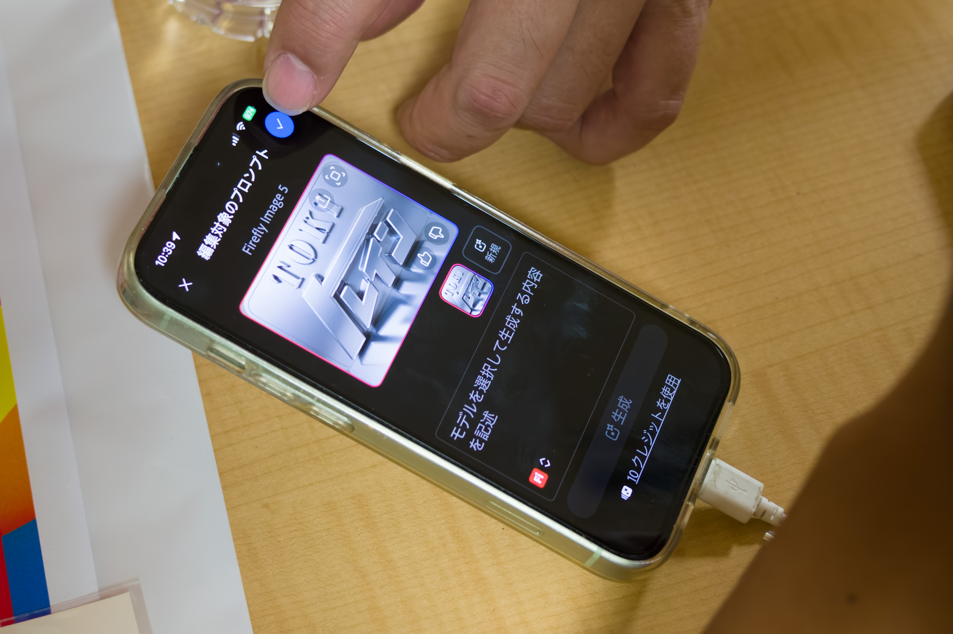 Fireflyでヘッドマークを加工しているところ