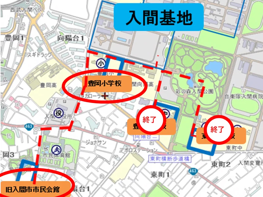 特設駐車場の位置関係