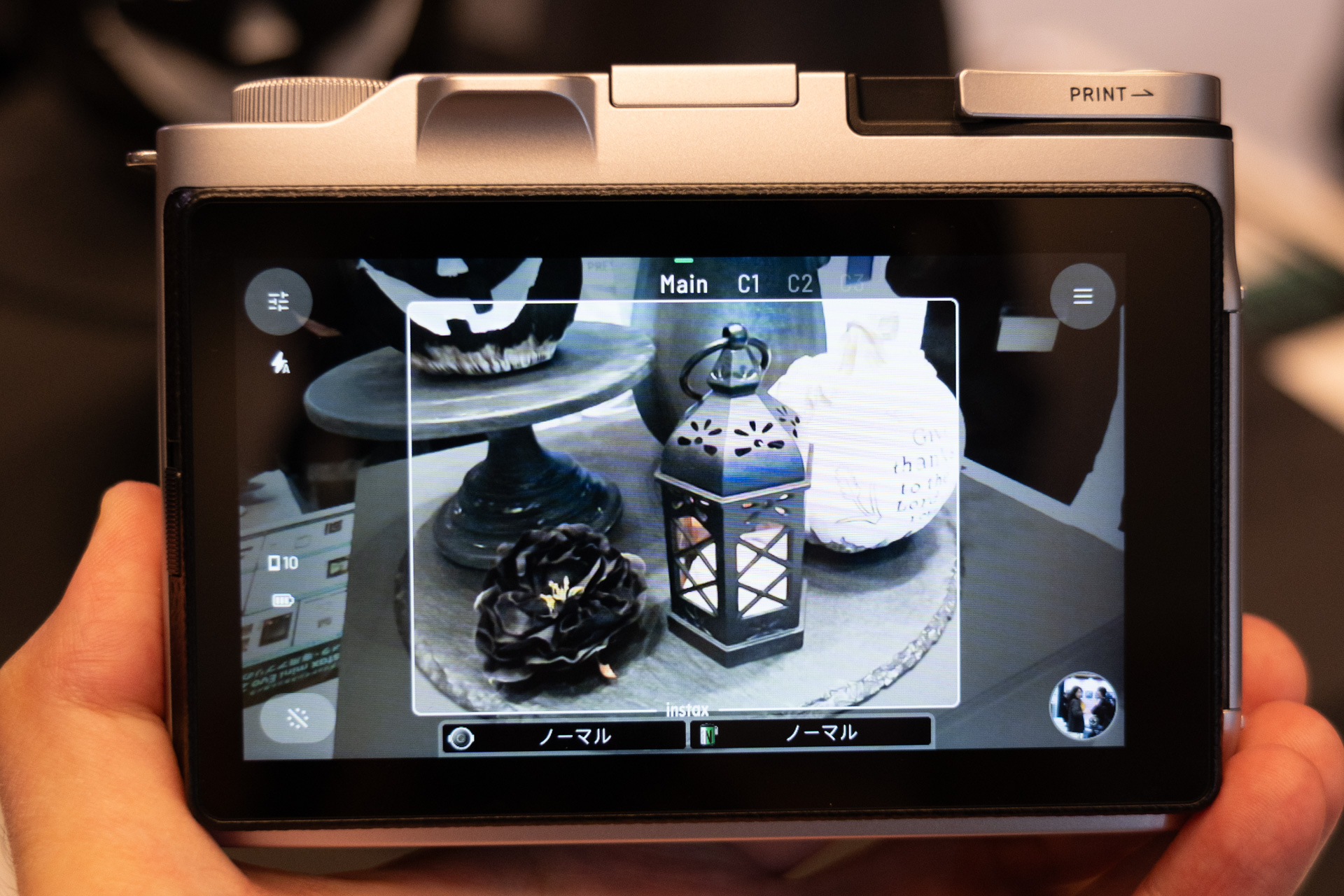 instax Expanded Viewの例