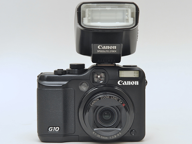 <b>PowerShot G10に装着したところ</b>