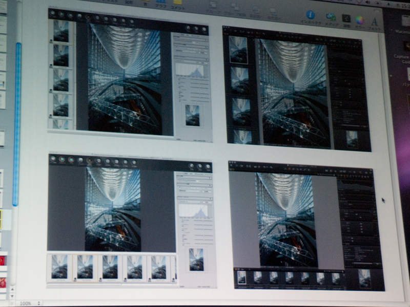 <b>レイアウト変更例。左がキヤノンのDigital Photo Professional、右がCapture One 4</b>