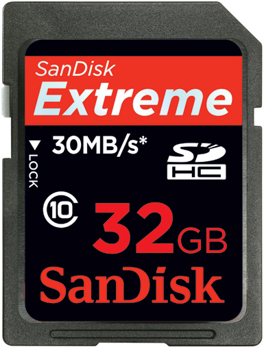<b>Extreme SDHCカード（32GB）</b>